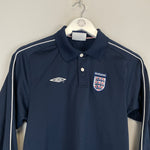 Shop 2001/02 ENGLAND L/S POLO SHIRT (XS) UMBRO, classic football shirts, vintage football shirts & retro soccer jerseys at Cult Kits