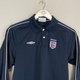 Shop 2001/02 ENGLAND L/S POLO SHIRT (XS) UMBRO, classic football shirts, vintage football shirts & retro soccer jerseys at Cult Kits