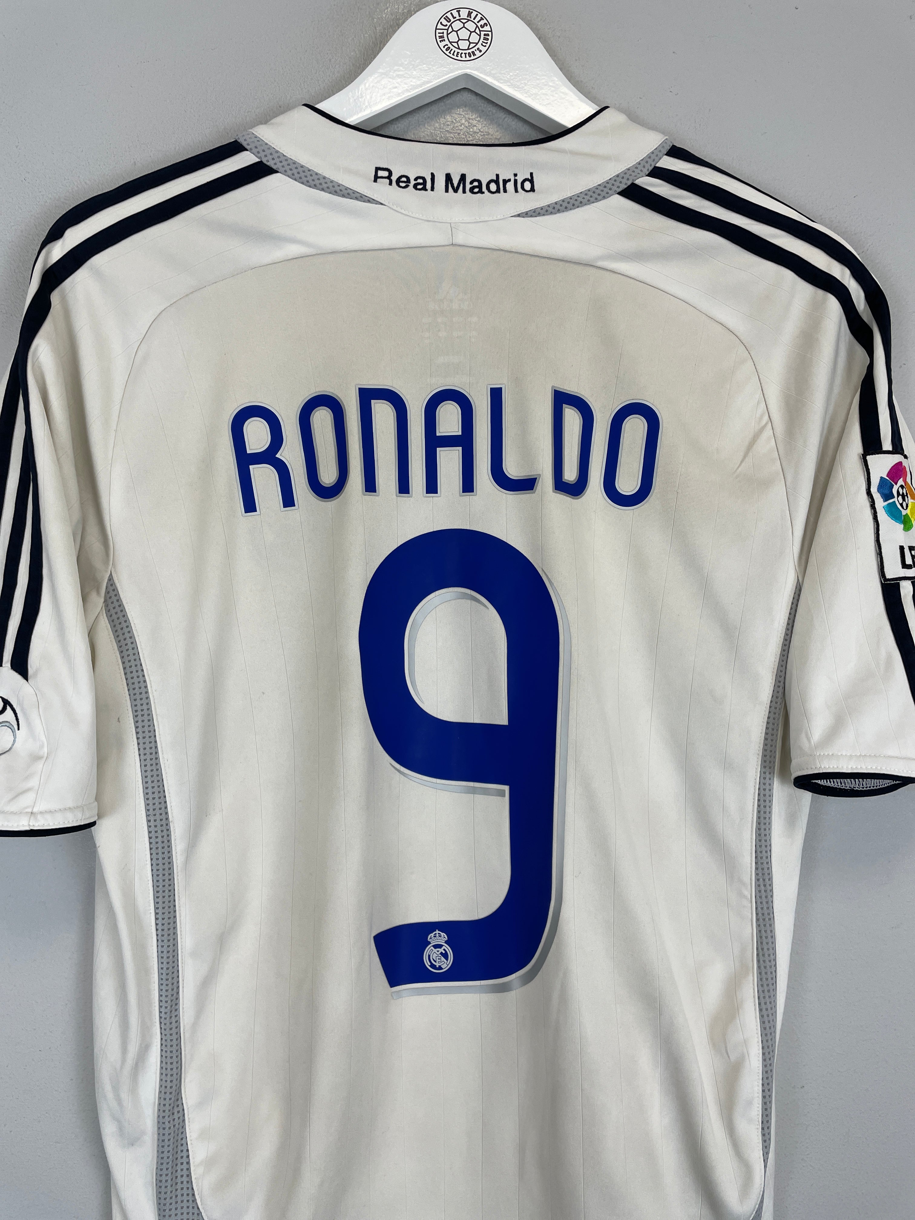 Shop 2006/07 REAL MADRID RONALDO #9 HOME SHIRT (M) ADIDAS, classic football shirts, vintage football shirts & retro soccer jerseys at Cult Kits