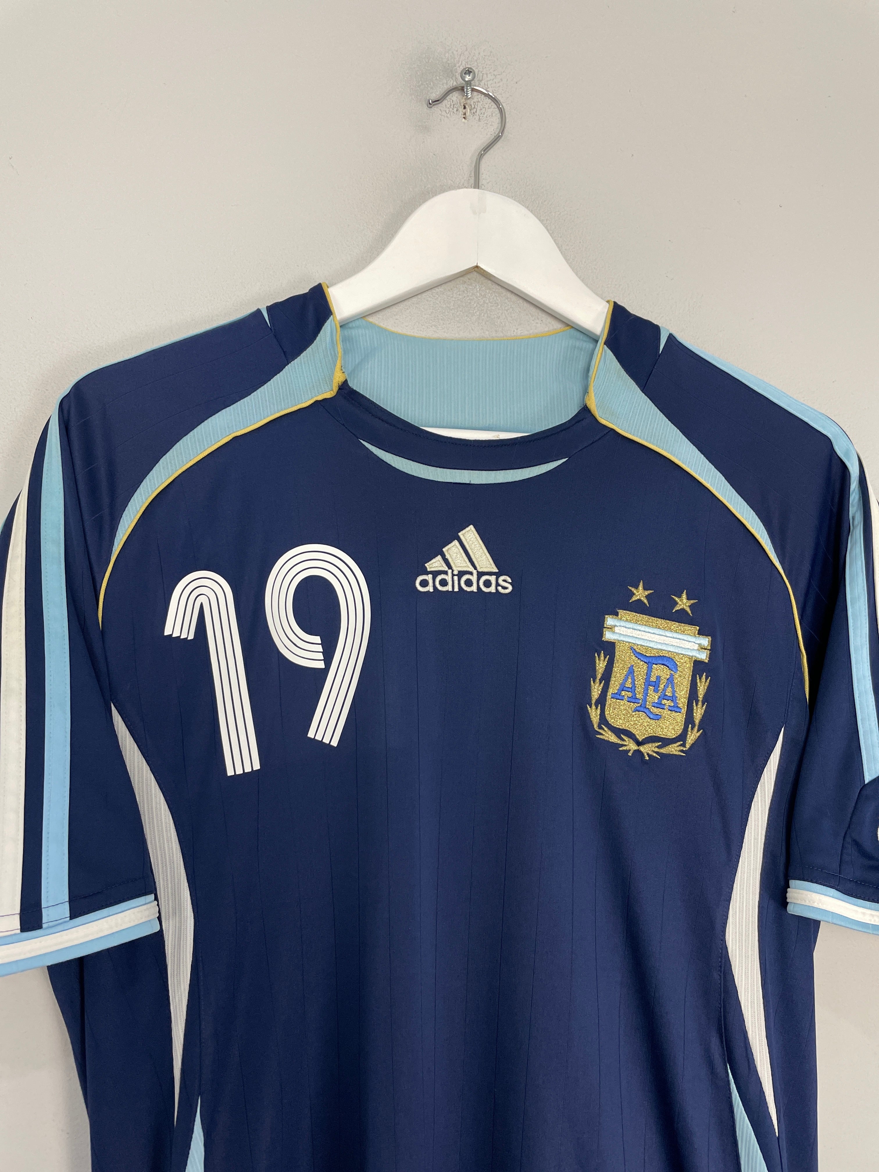 Shop 2006/07 ARGENTINA MESSI #19 AWAY SHIRT (M) ADIDAS, classic football shirts, vintage football shirts & retro soccer jerseys at Cult Kits