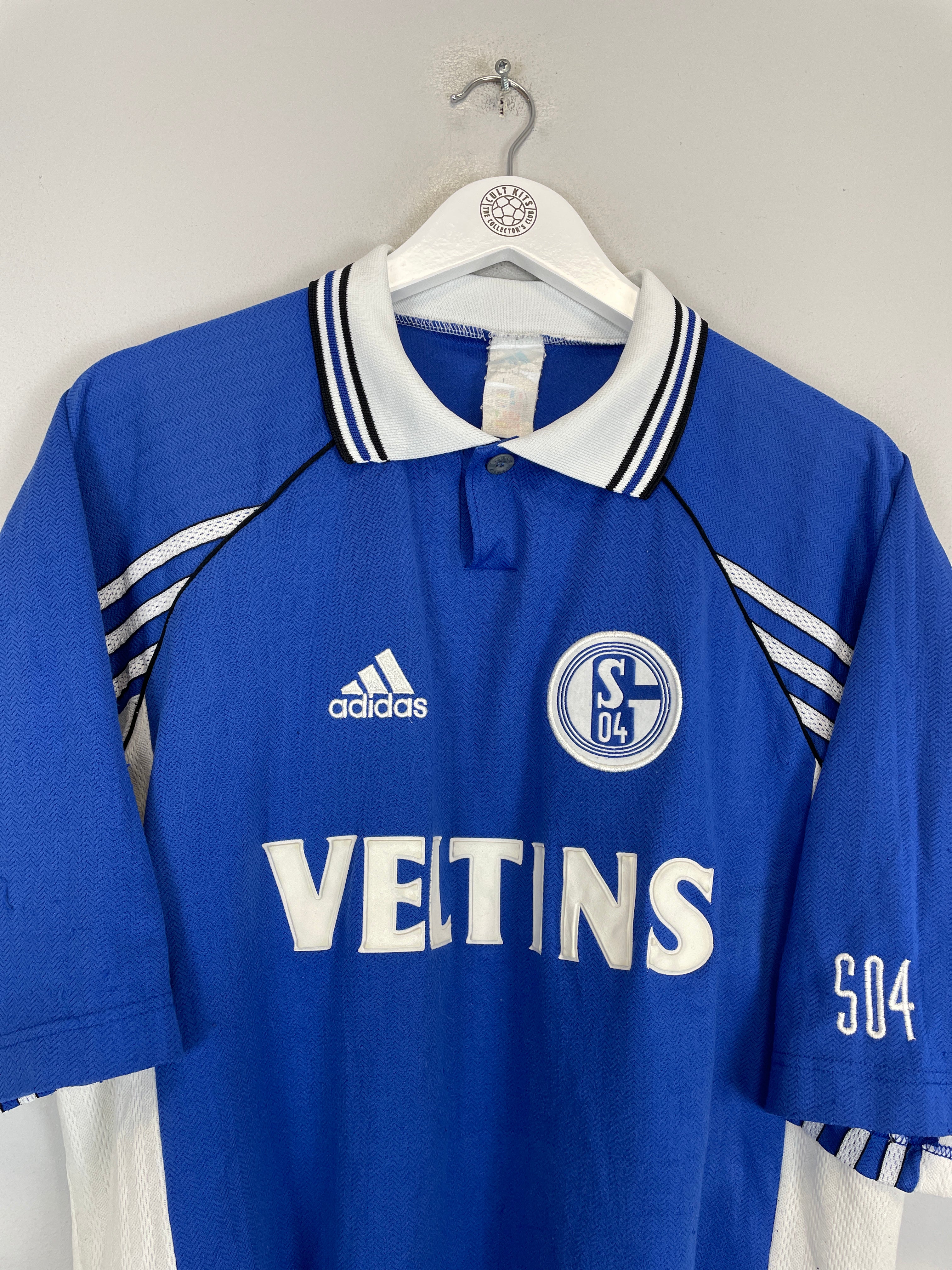 Shop 1998/00 SCHALKE HOME SHIRT (XL) ADIDAS, classic football shirts, vintage football shirts & retro soccer jerseys at Cult Kits