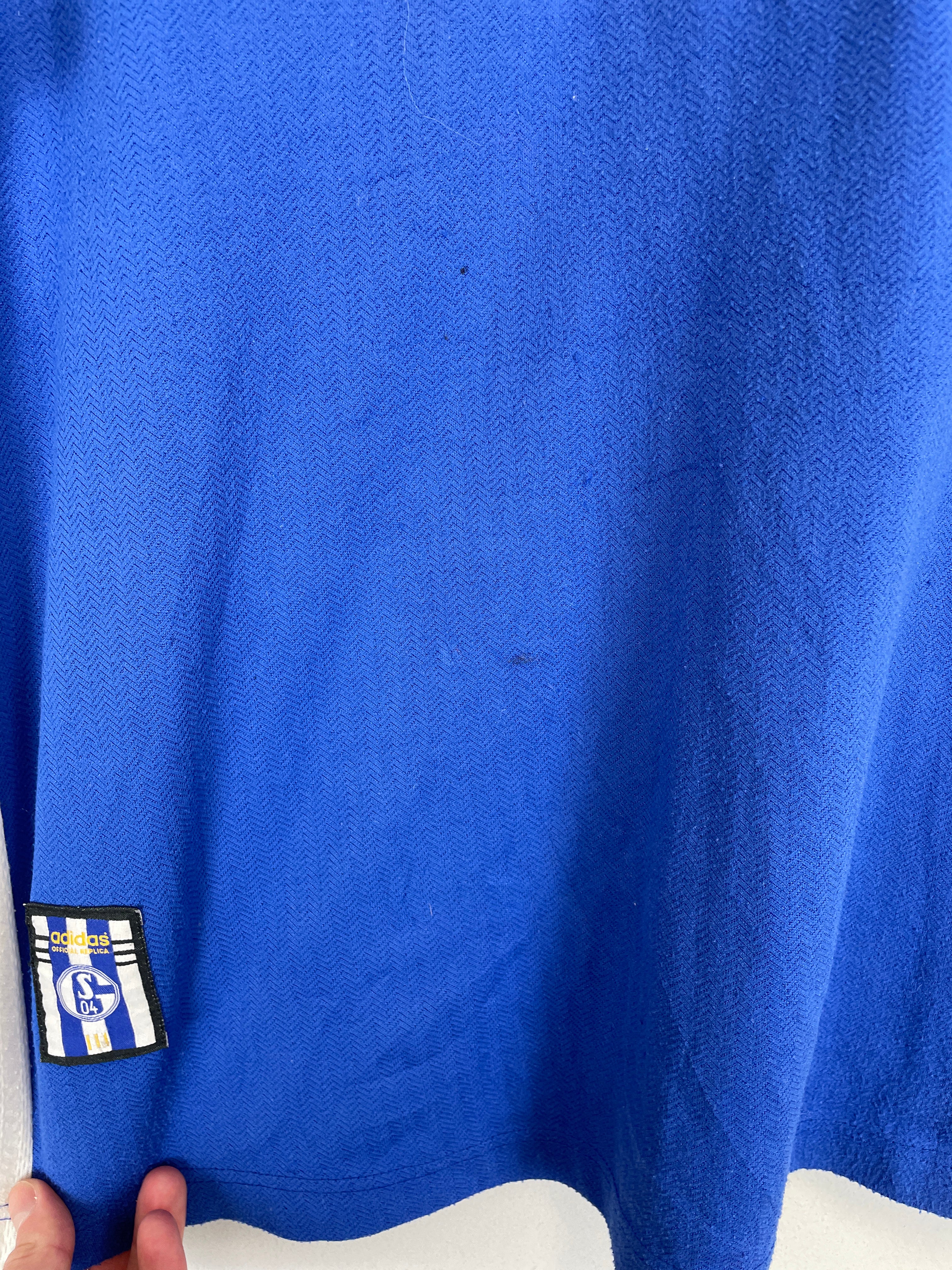 Shop 1998/00 SCHALKE HOME SHIRT (XL) ADIDAS, classic football shirts, vintage football shirts & retro soccer jerseys at Cult Kits