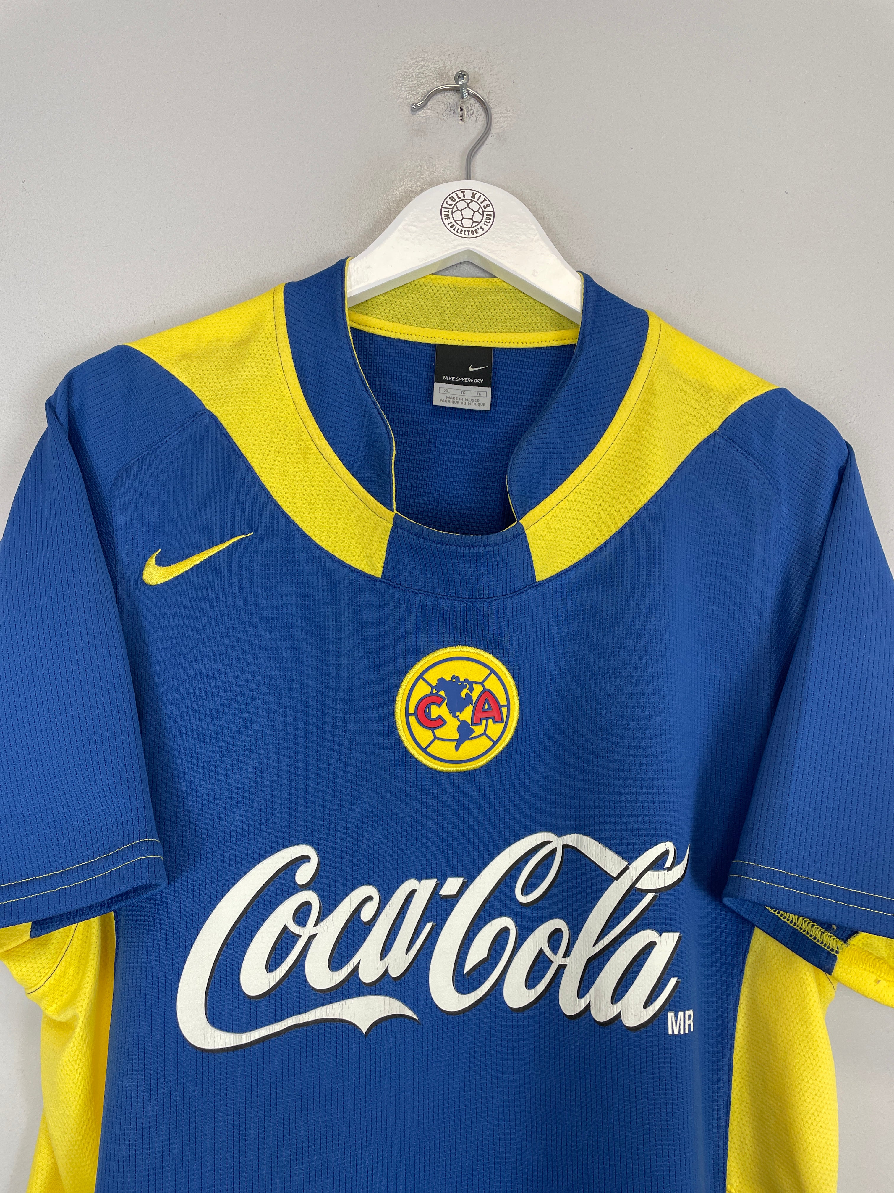 Shop 2004/05 CLUB AMERICA AWAY SHIRT (XL) NIKE, classic football shirts, vintage football shirts & retro soccer jerseys at Cult Kits