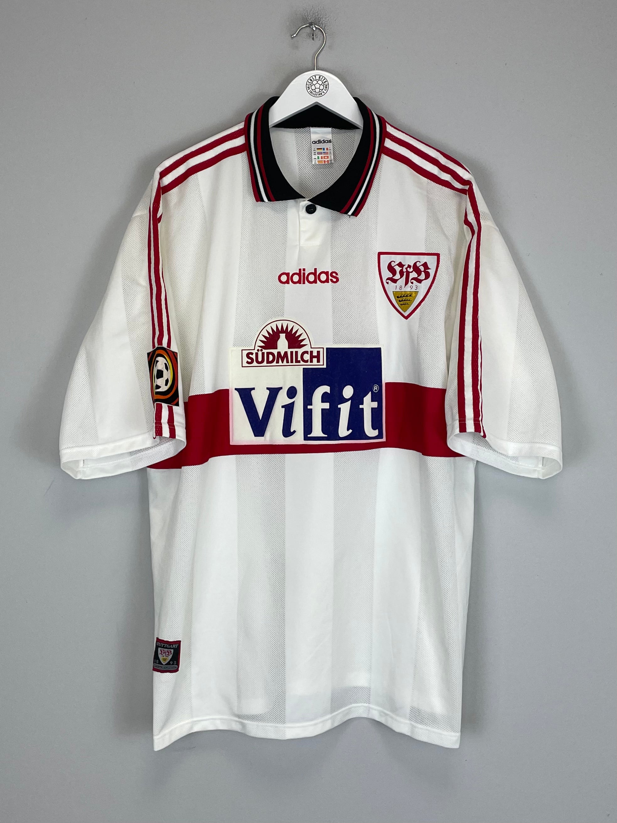 Shop 1996/97 STUTTGART VERLAAT #5 *MATCH ISSUE* HOME SHIRT (XXL) ADIDAS, classic football shirts, vintage football shirts & retro soccer jerseys at Cult Kits