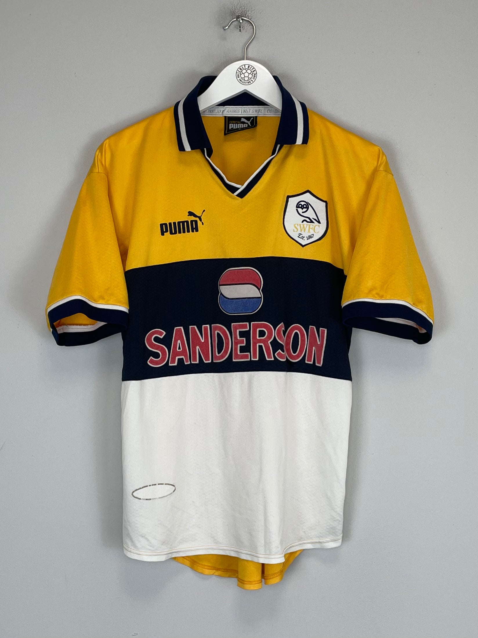 Shop 1999/00 SHEFFIELD WEDNESDAY AWAY SHIRT (S) PUMA, classic football shirts, vintage football shirts & retro soccer jerseys at Cult Kits