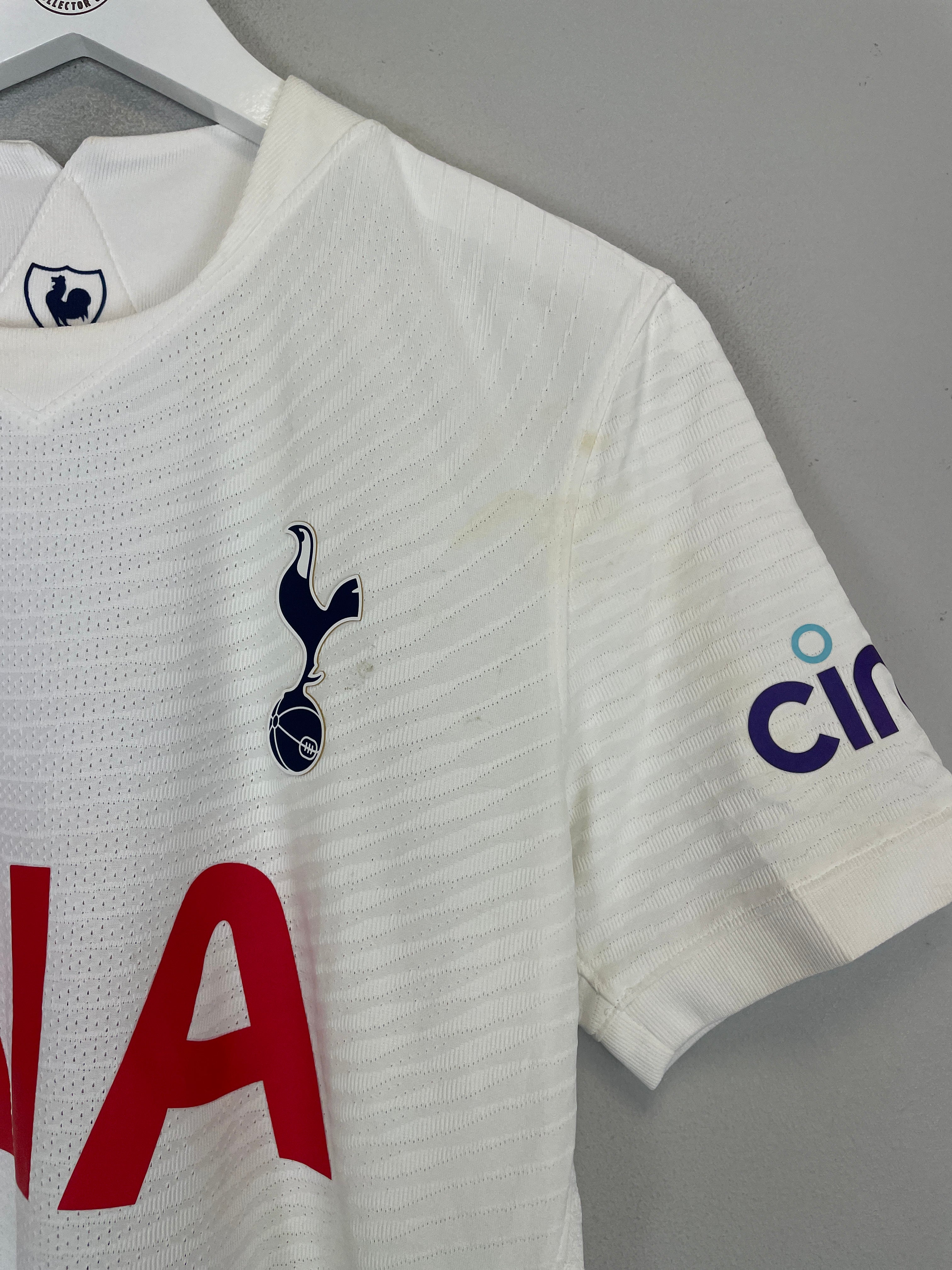 Shop 2021/22 TOTTENHAM SON #7 *MATCH WORN* HOME SHIRT (M) NIKE, classic football shirts, vintage football shirts & retro soccer jerseys at Cult Kits