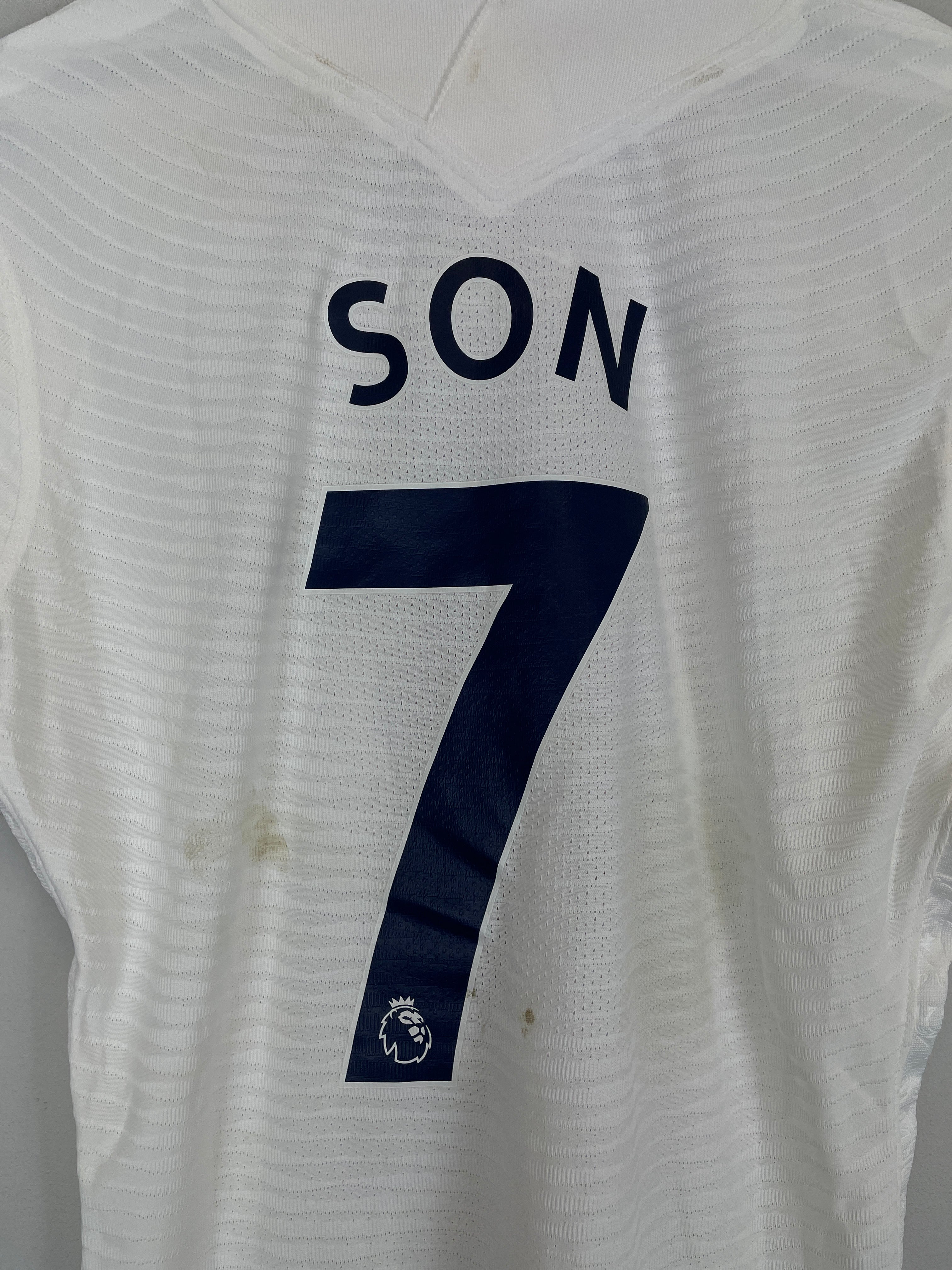 Shop 2021/22 TOTTENHAM SON #7 *MATCH WORN* HOME SHIRT (M) NIKE, classic football shirts, vintage football shirts & retro soccer jerseys at Cult Kits