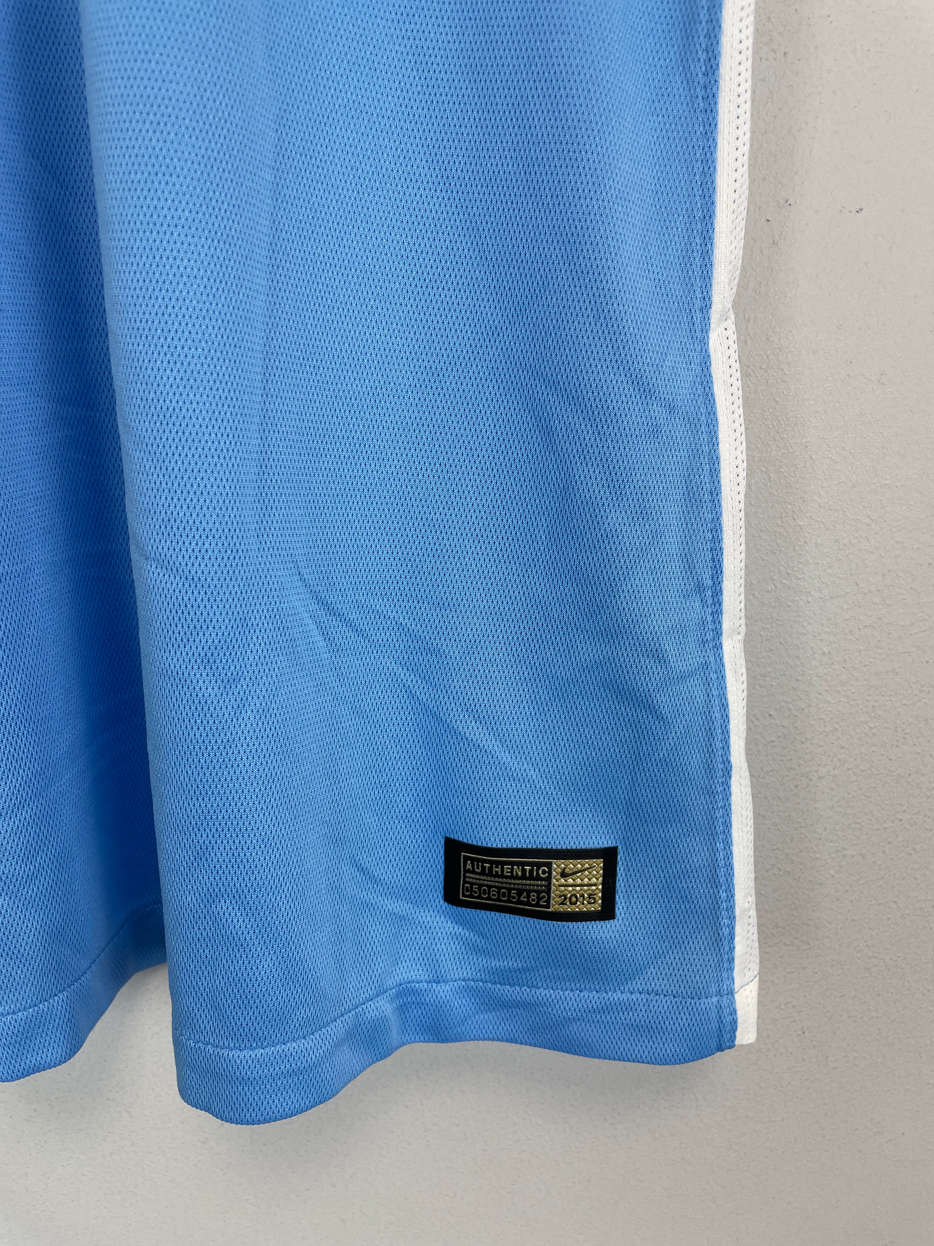 Shop 2015/16 MANCHESTER CITY DE BRUYNE #17 *MATCH ISSUE + SIGNED* HOME SHIRT (M) UMBRO, classic football shirts, vintage football shirts & retro soccer jerseys at Cult Kits