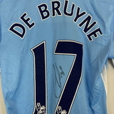 Shop 2015/16 MANCHESTER CITY DE BRUYNE #17 *MATCH ISSUE + SIGNED* HOME SHIRT (M) UMBRO, classic football shirts, vintage football shirts & retro soccer jerseys at Cult Kits