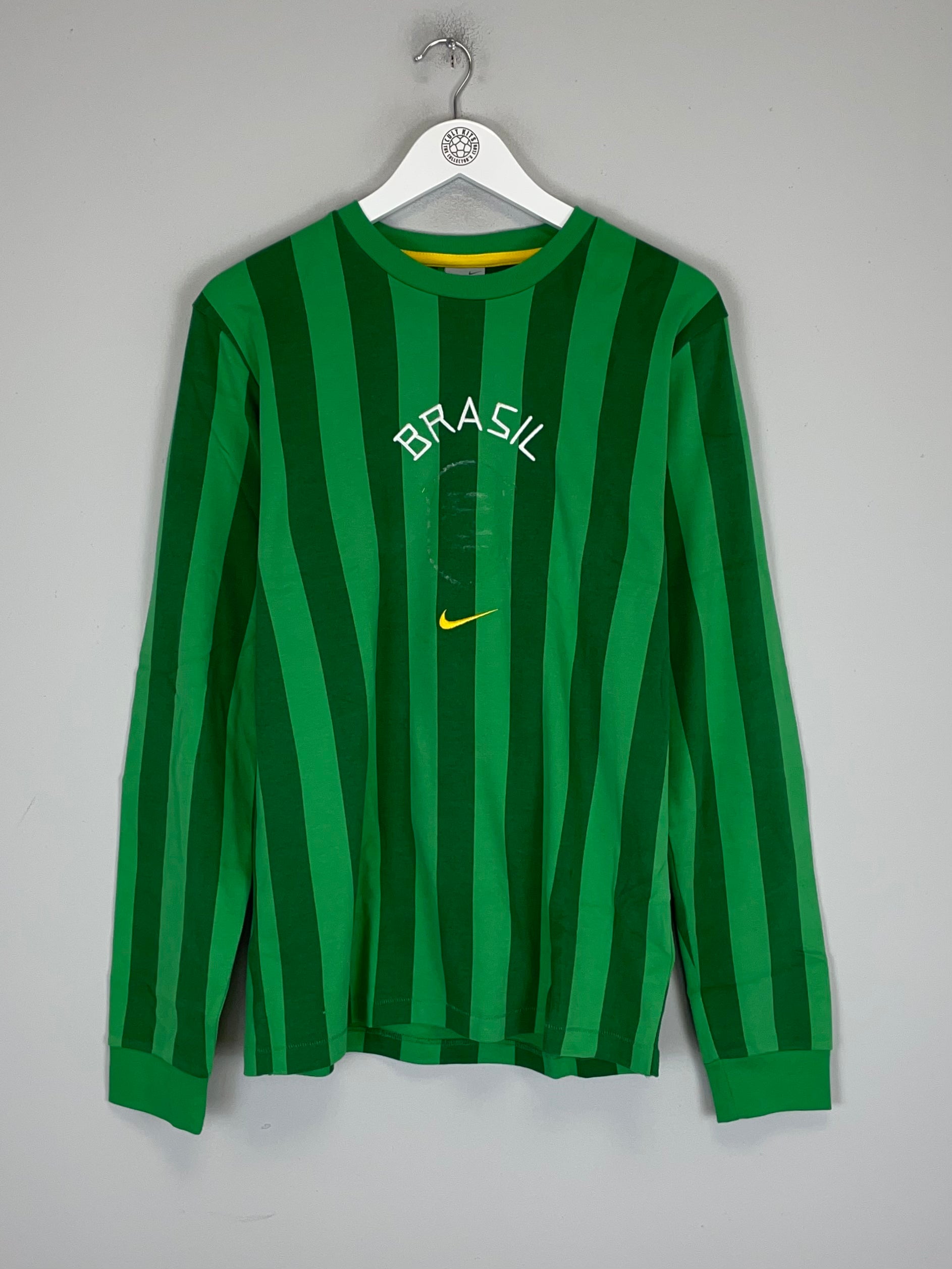 Shop 1970s BRAZIL NIKE TRIBUTE GK SHIRT (MULTIPLE SIZES), classic football shirts, vintage football shirts & retro soccer jerseys at Cult Kits