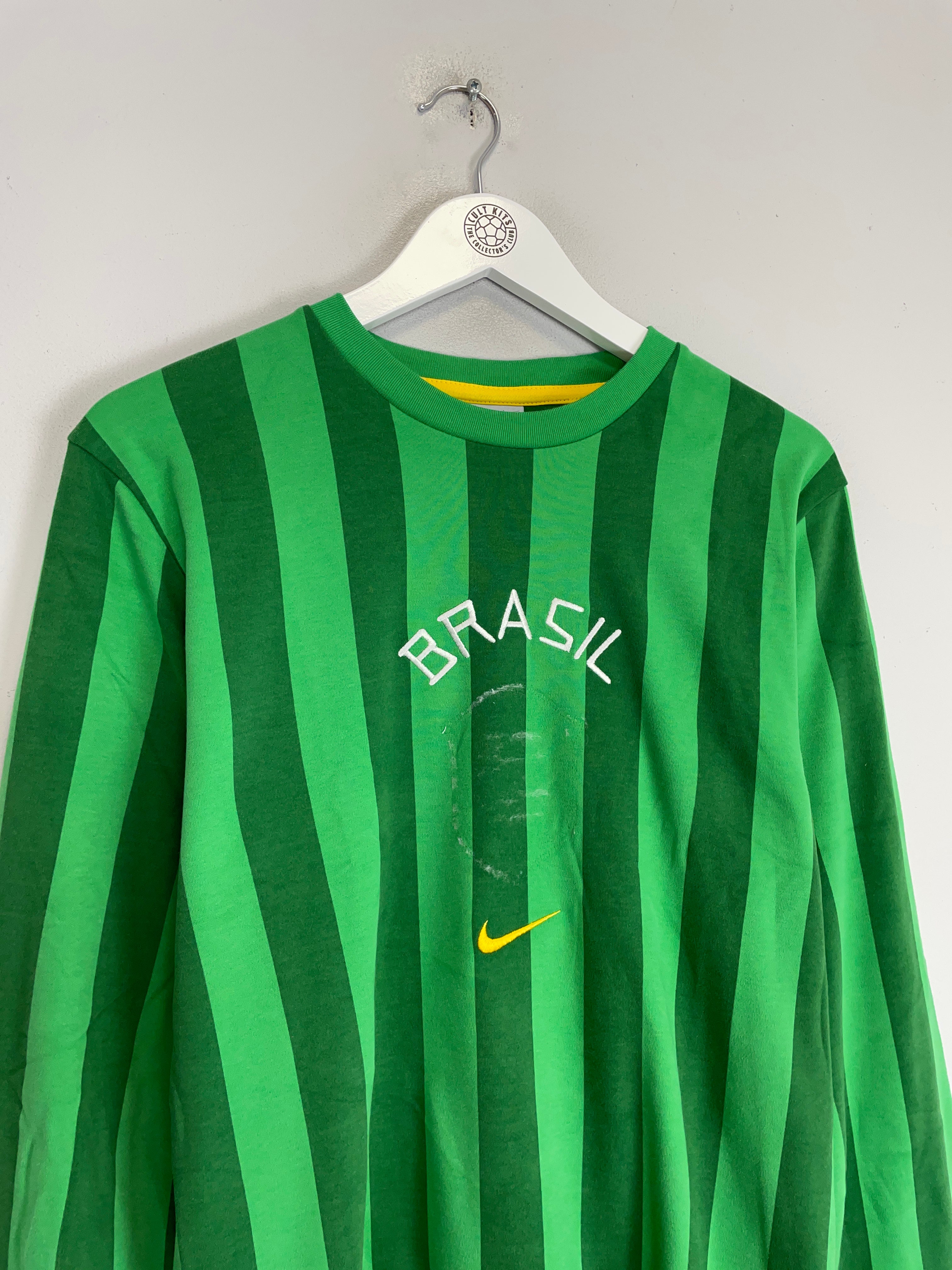 Shop 1970s BRAZIL NIKE TRIBUTE GK SHIRT (MULTIPLE SIZES), classic football shirts, vintage football shirts & retro soccer jerseys at Cult Kits
