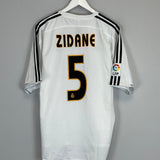 Shop 2003/04 REAL MADRID ZIDANE #5 HOME SHIRT (XL) ADIDAS, classic football shirts, vintage football shirts & retro soccer jerseys at Cult Kits