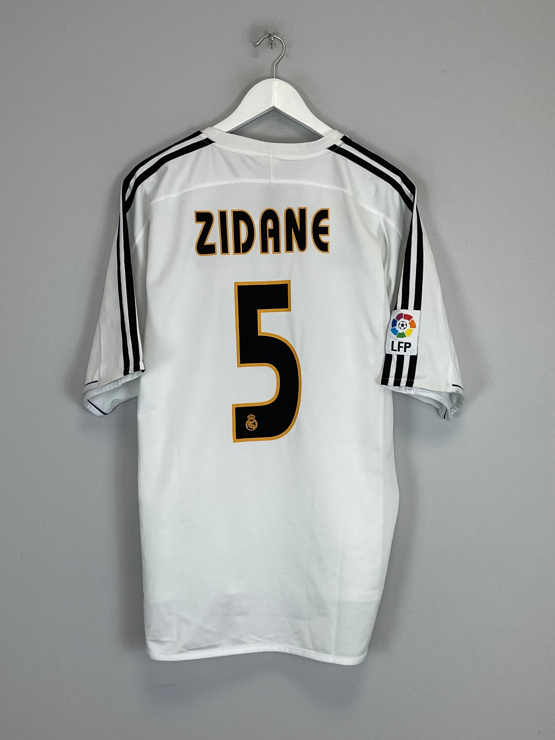 Shop 2003/04 REAL MADRID ZIDANE #5 HOME SHIRT (XL) ADIDAS, classic football shirts, vintage football shirts & retro soccer jerseys at Cult Kits