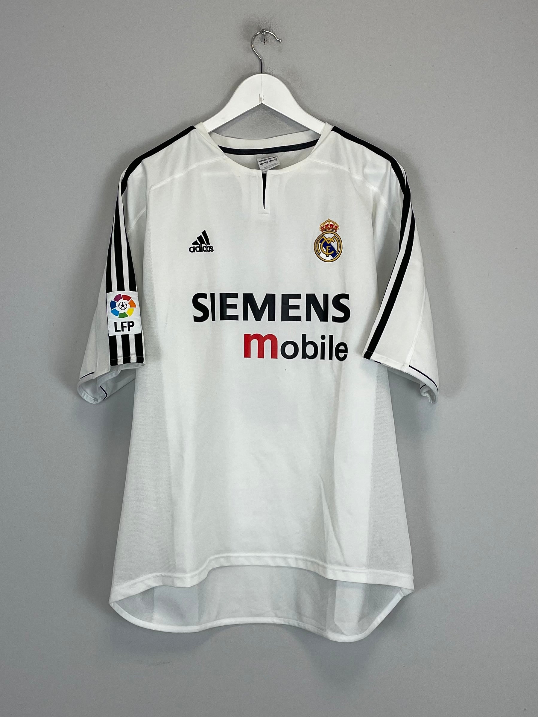 Shop 2003/04 REAL MADRID ZIDANE #5 HOME SHIRT (XL) ADIDAS, classic football shirts, vintage football shirts & retro soccer jerseys at Cult Kits