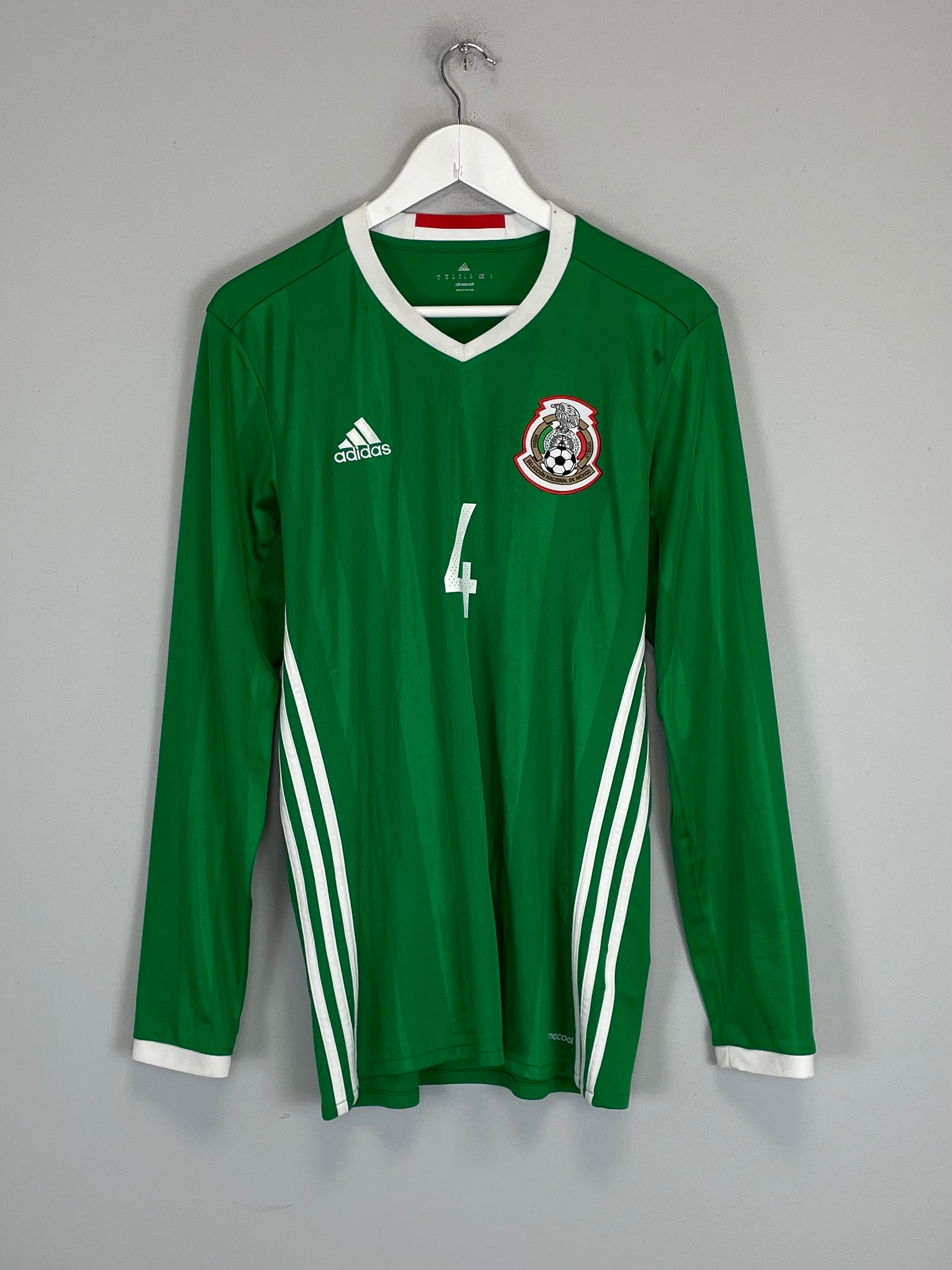Shop 2016/17 MEXICO MARQUEZ #4 L/S HOME SHIRT (M) ADIDAS, classic football shirts, vintage football shirts & retro soccer jerseys at Cult Kits