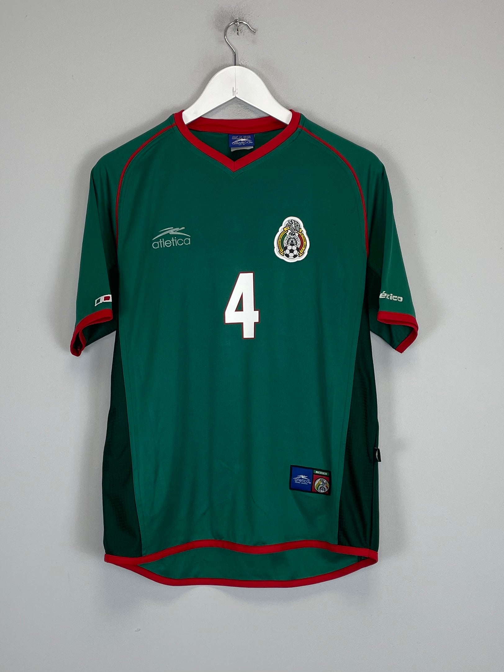 Shop 2002/03 MEXICO MARQUEZ #4 HOME SHIRT (S) ATLETICA, classic football shirts, vintage football shirts & retro soccer jerseys at Cult Kits