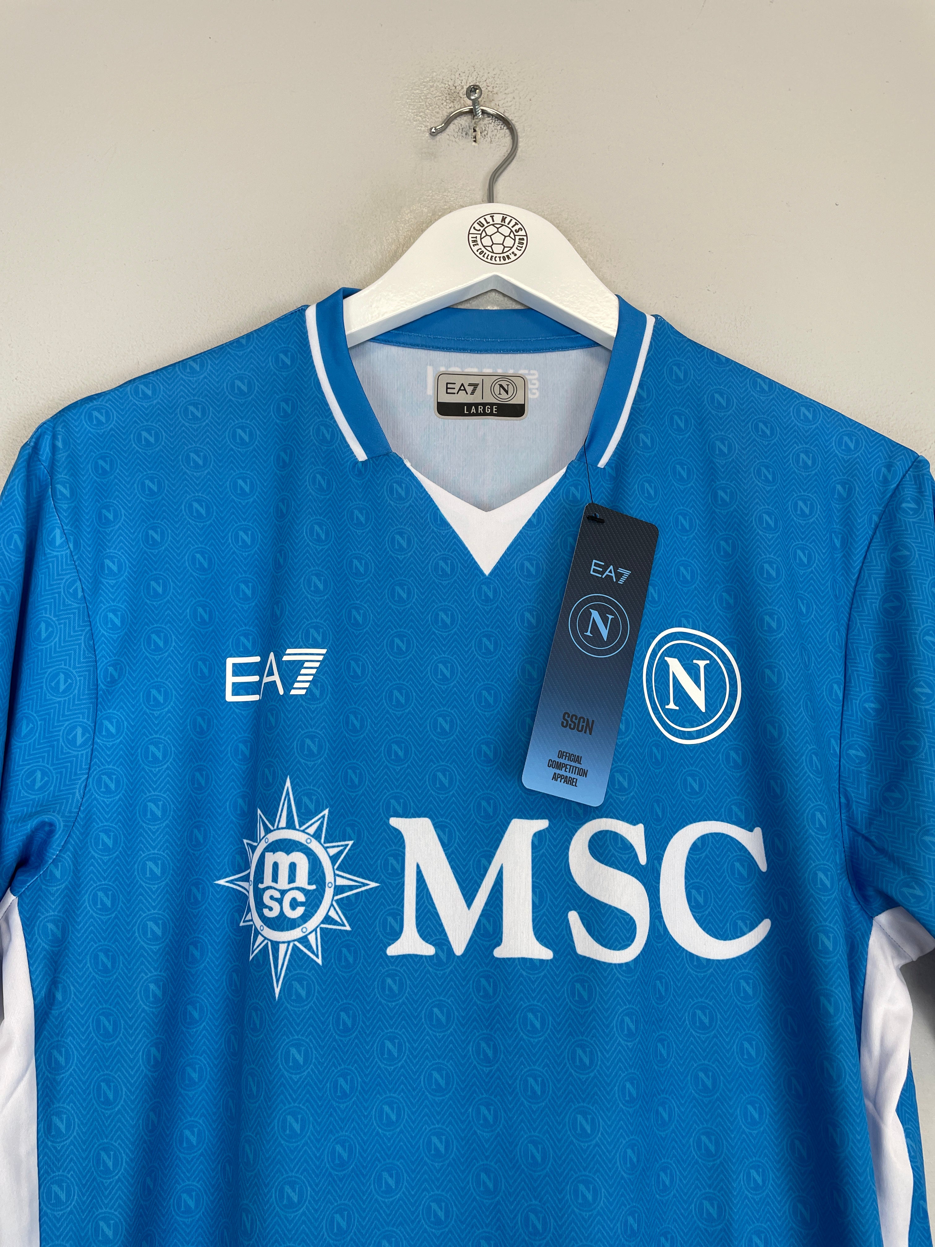 Shop 2024/25 Napoli *BNWT* Stadium Home Shirt (Multiple Sizes) EA7, classic football shirts, vintage football shirts & retro soccer jerseys at Cult Kits
