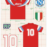 Shop Iconic Kit Design - Napoli Ennerre Print, classic football shirts, vintage football shirts & retro soccer jerseys at Cult Kits