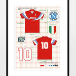 Shop Iconic Kit Design - Napoli Ennerre Print, classic football shirts, vintage football shirts & retro soccer jerseys at Cult Kits