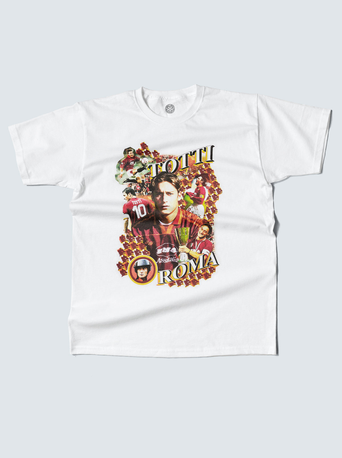 Shop ROMA TOTTI BOOTLEG TEE, classic football shirts, vintage football shirts & retro soccer jerseys at Cult Kits