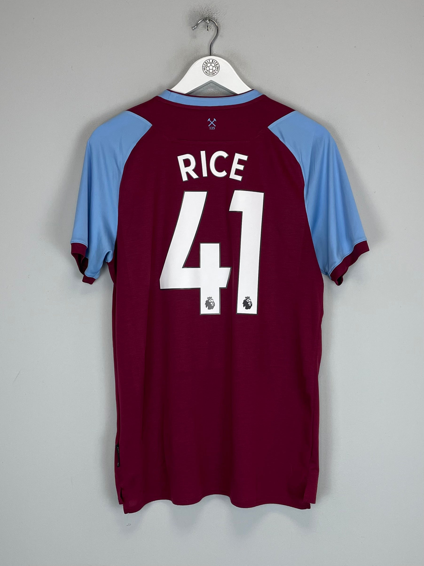 Shop 2020/21 WEST HAM RICE #41 HOME SHIRT (M) UMBRO, classic football shirts, vintage football shirts & retro soccer jerseys at Cult Kits
