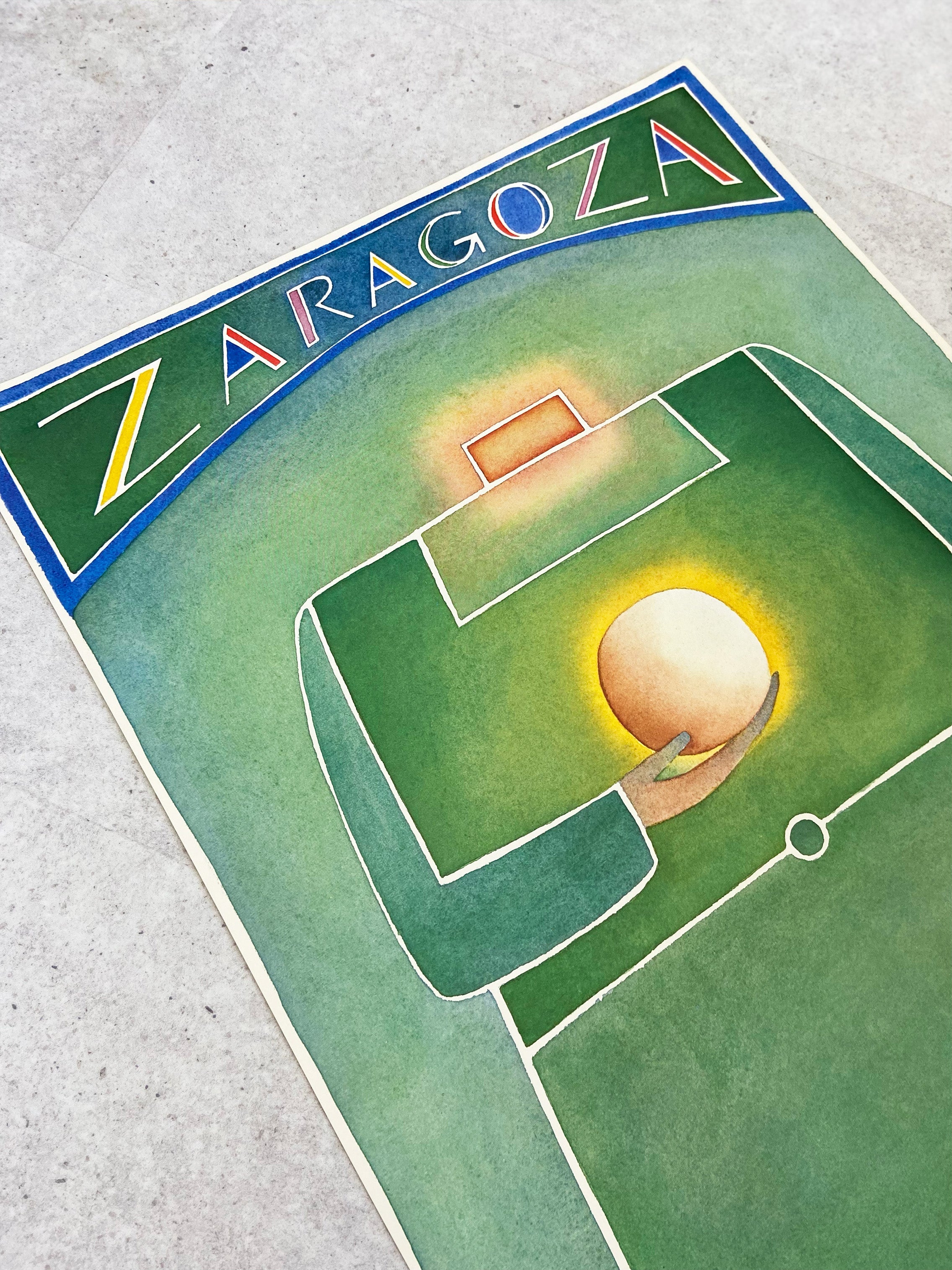 Shop 1982 ZARAGOZA COPA DEL MUNDO DE FUTBOL ESPANA ORIGINAL PRINT, classic football shirts, vintage football shirts & retro soccer jerseys at Cult Kits