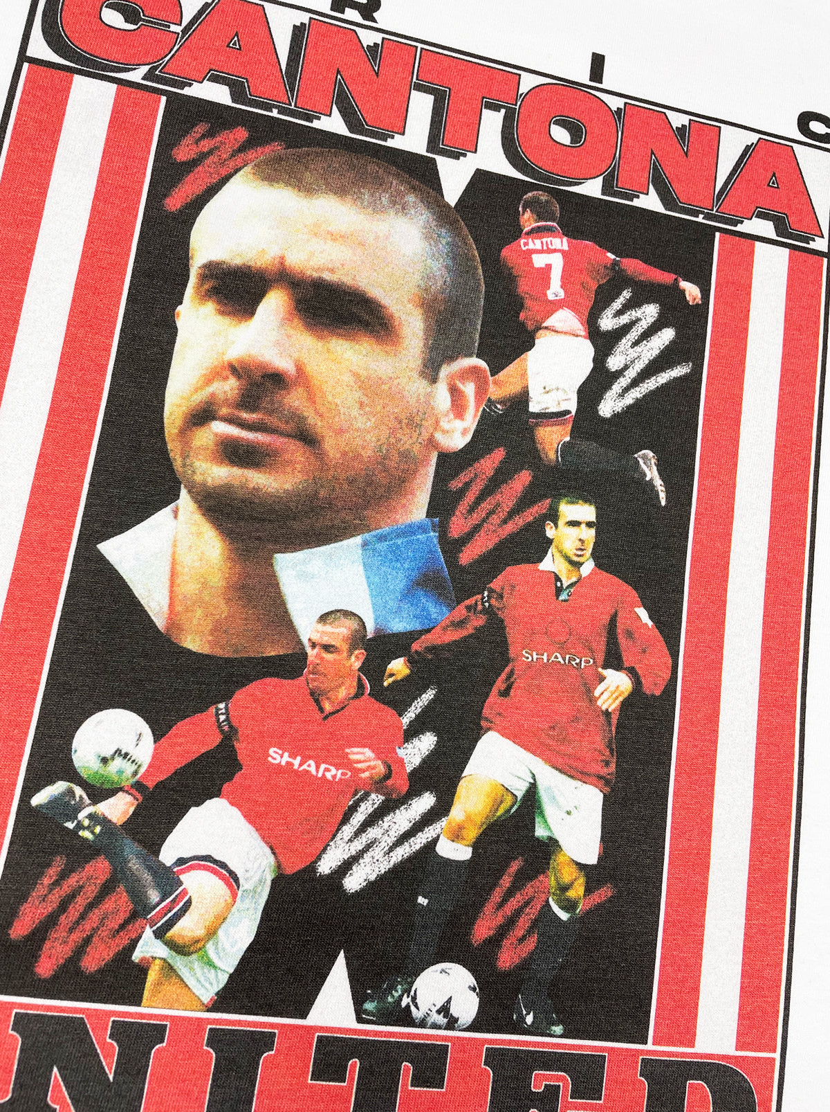 Shop CANTONA 'LE KING' BOOTLEG TEE, classic football shirts, vintage football shirts & retro soccer jerseys at Cult Kits