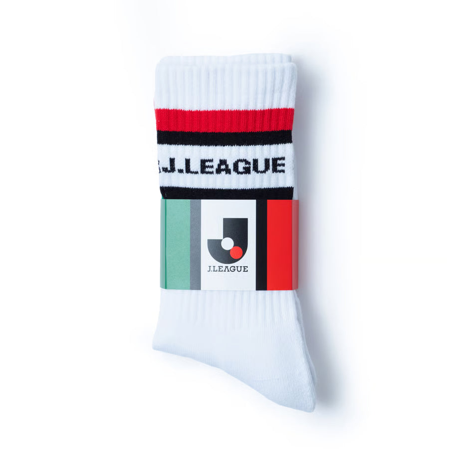 Shop SHUKYU × J.LEAGUE - 1993 SOCKS (WHITE), classic football shirts, vintage football shirts & retro soccer jerseys at Cult Kits