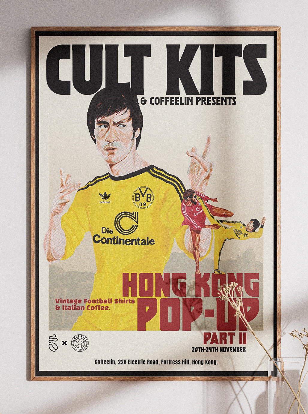 Shop BRUCE LEE HONG KONG POP-UP PART II PRINT, classic football shirts, vintage football shirts & retro soccer jerseys at Cult Kits