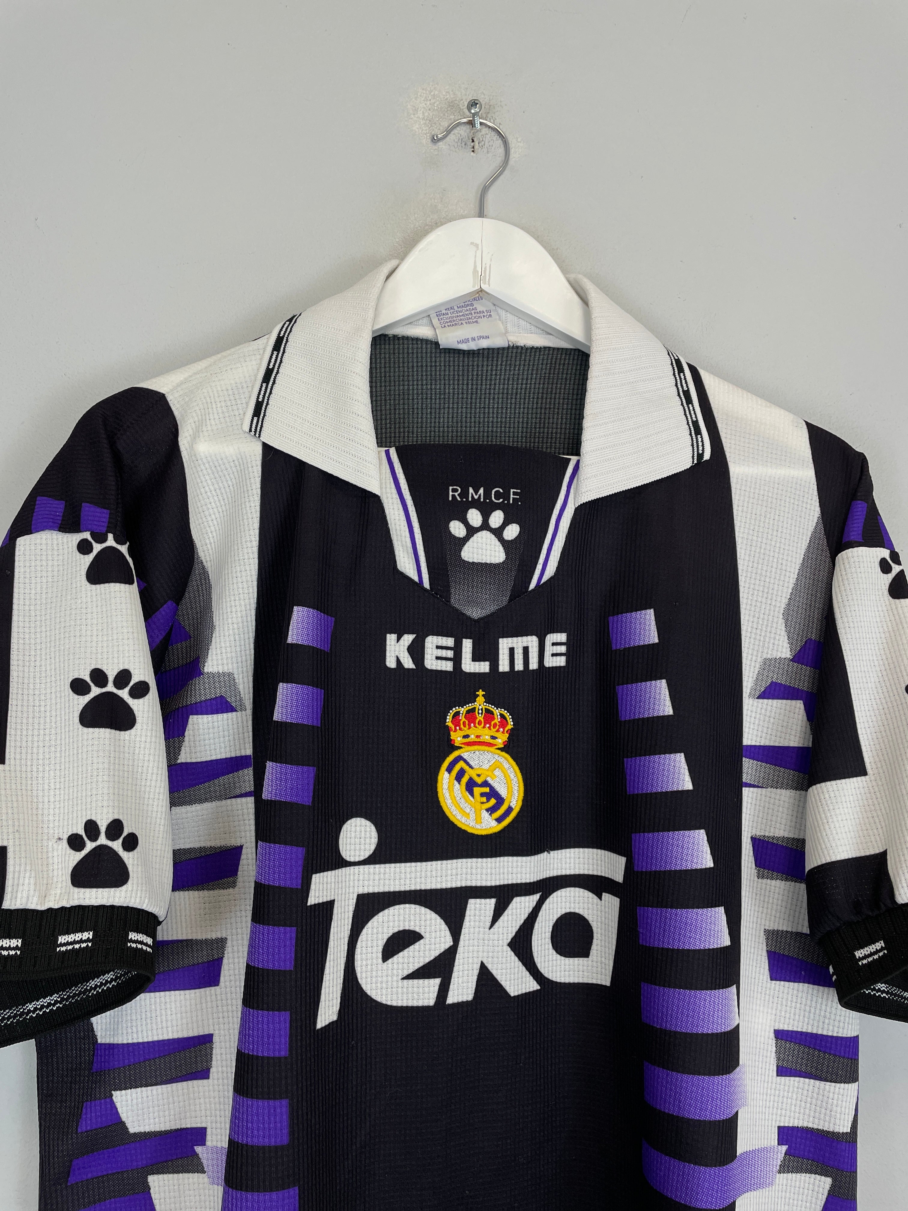 Shop 1997/98 REAL MADRID MIJATOVIC #8 AWAY SHIRT (L) KELME, classic football shirts, vintage football shirts & retro soccer jerseys at Cult Kits