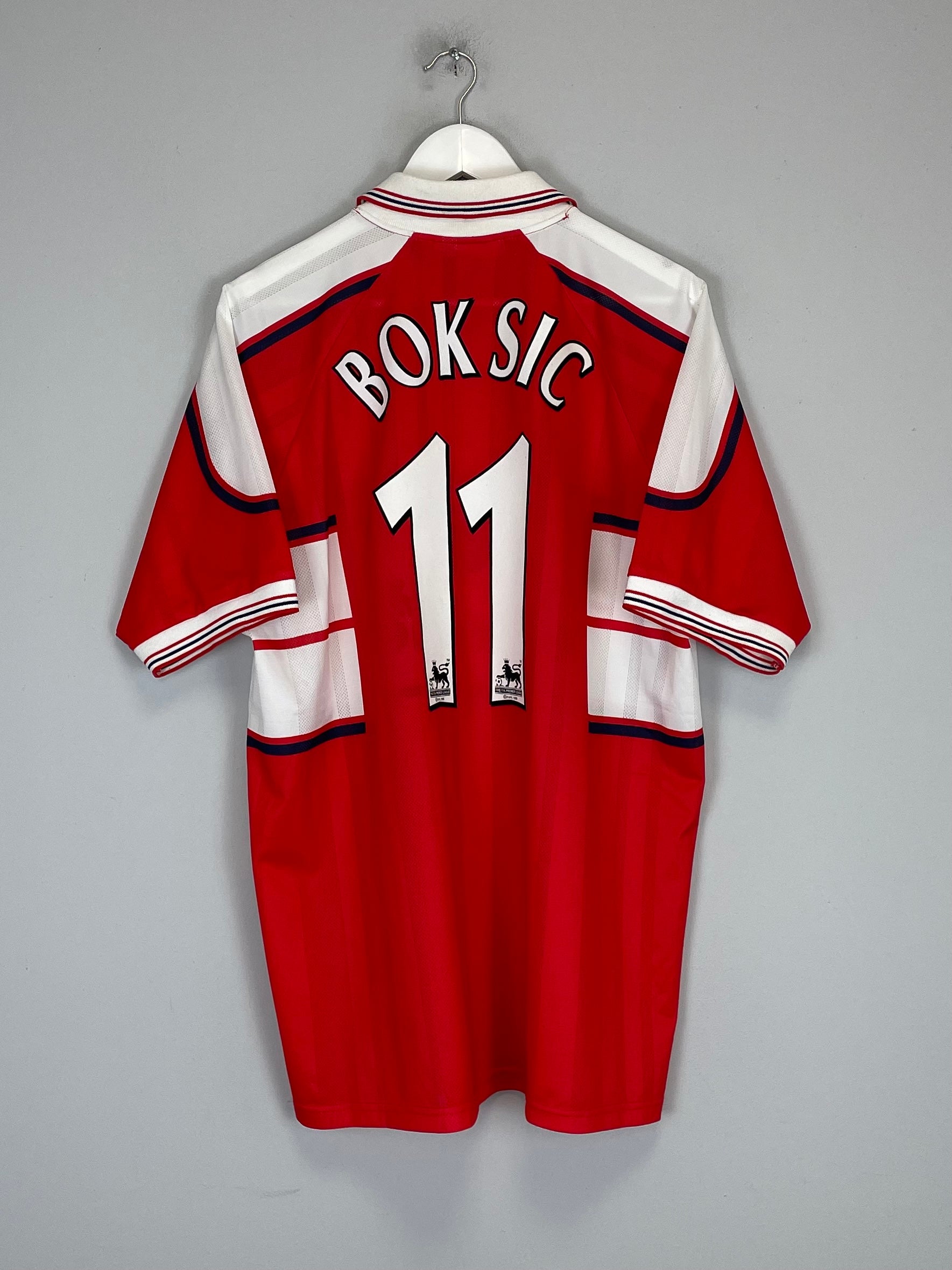 Shop 2000/01 MIDDLESBROUGH BOKSIC #11 HOME SHIRT (XL) ERREA, classic football shirts, vintage football shirts & retro soccer jerseys at Cult Kits