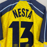 Shop 1996/97 LAZIO NESTA #13 AWAY SHIRT (XL) UMBRO, classic football shirts, vintage football shirts & retro soccer jerseys at Cult Kits