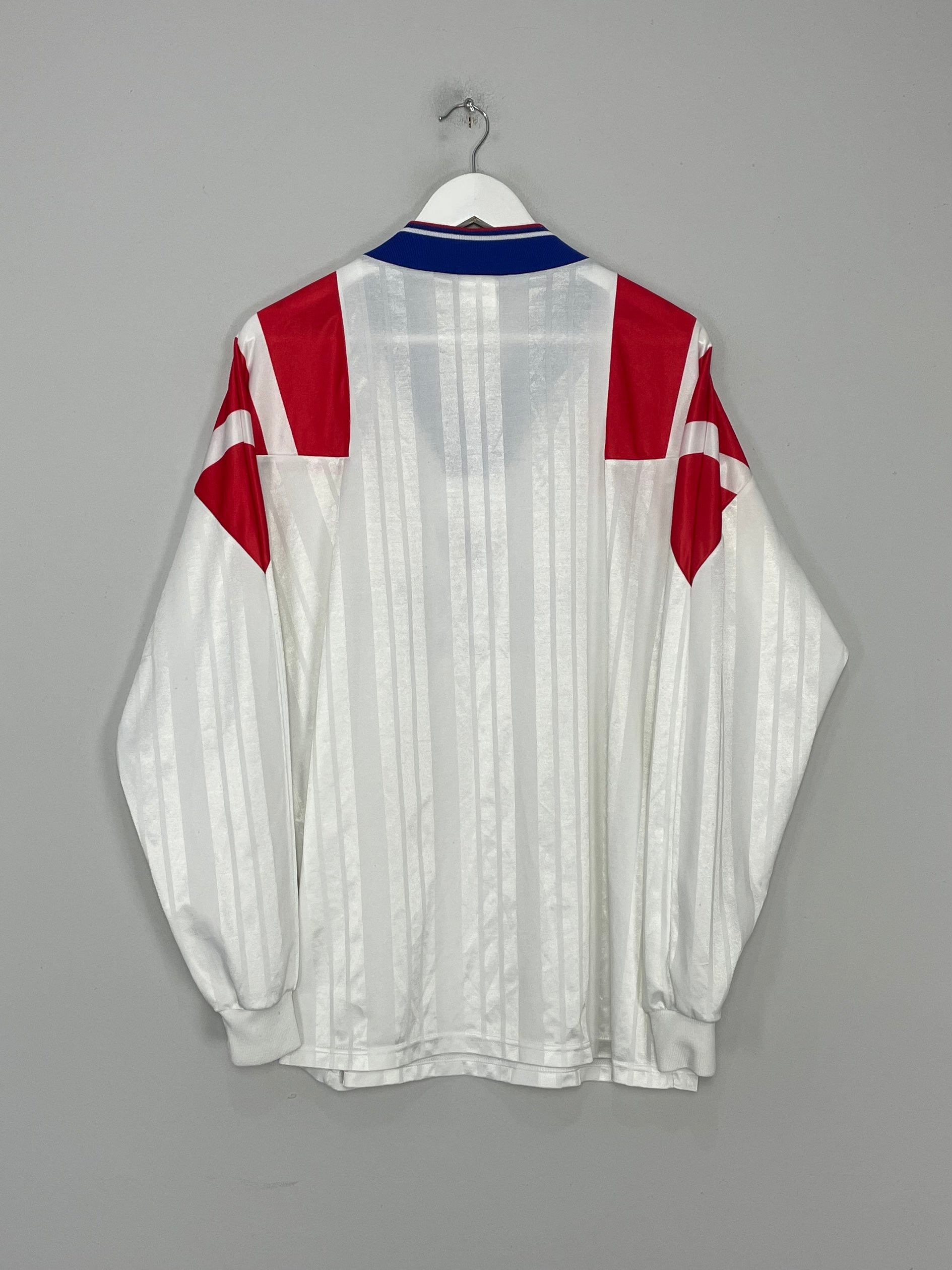 Shop 1992/94 RANGERS *PLAYER ISSUE* L/S AWAY SHIRT (XL) ADIDAS, classic football shirts, vintage football shirts & retro soccer jerseys at Cult Kits