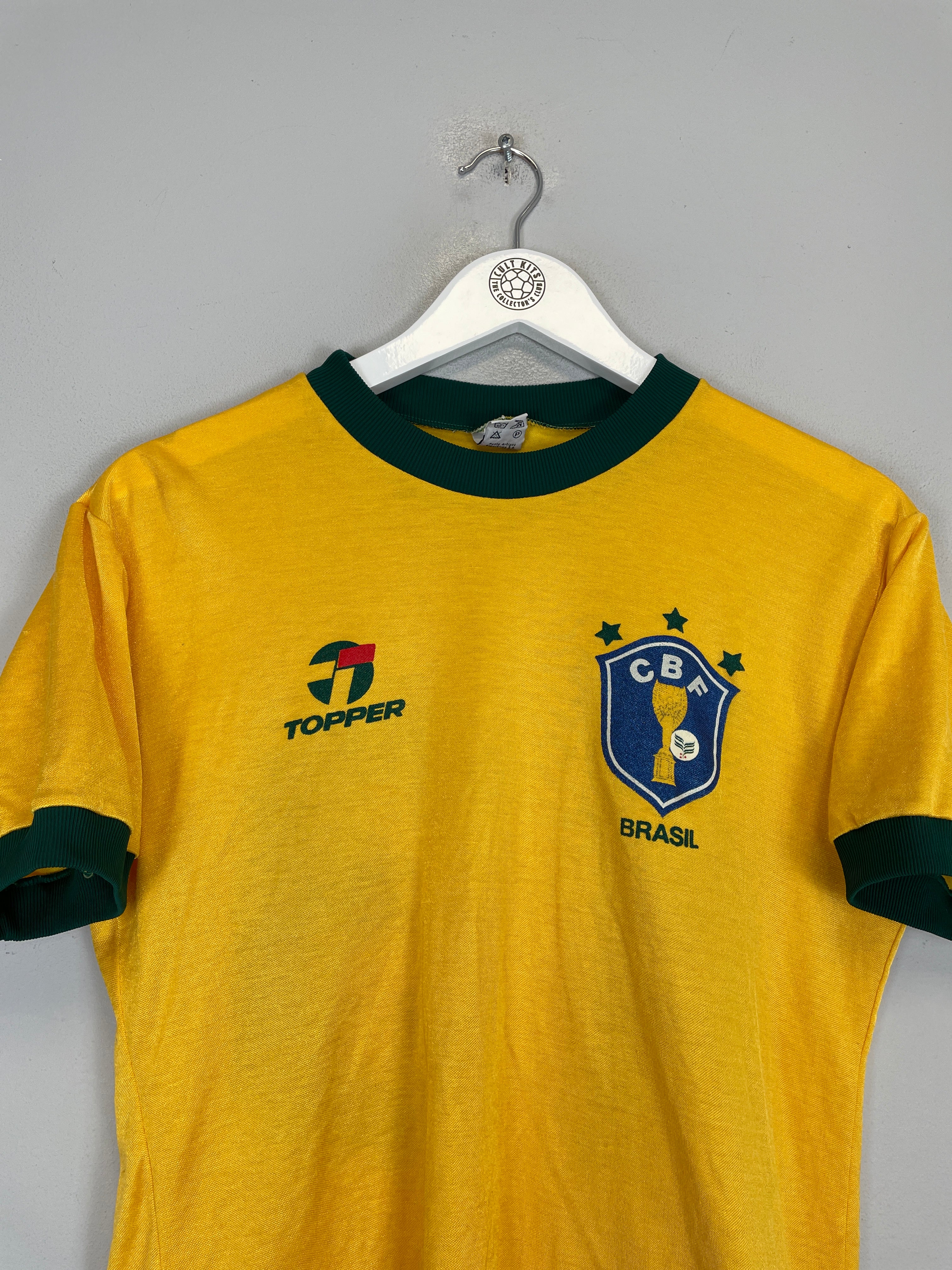 Shop 1982/85 BRAZIL #13 HOME SHIRT (S) TOPPER, classic football shirts, vintage football shirts & retro soccer jerseys at Cult Kits