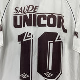 Shop 1998/99 SANTOS #10 HOME SHIRT (M) UMBRO, classic football shirts, vintage football shirts & retro soccer jerseys at Cult Kits