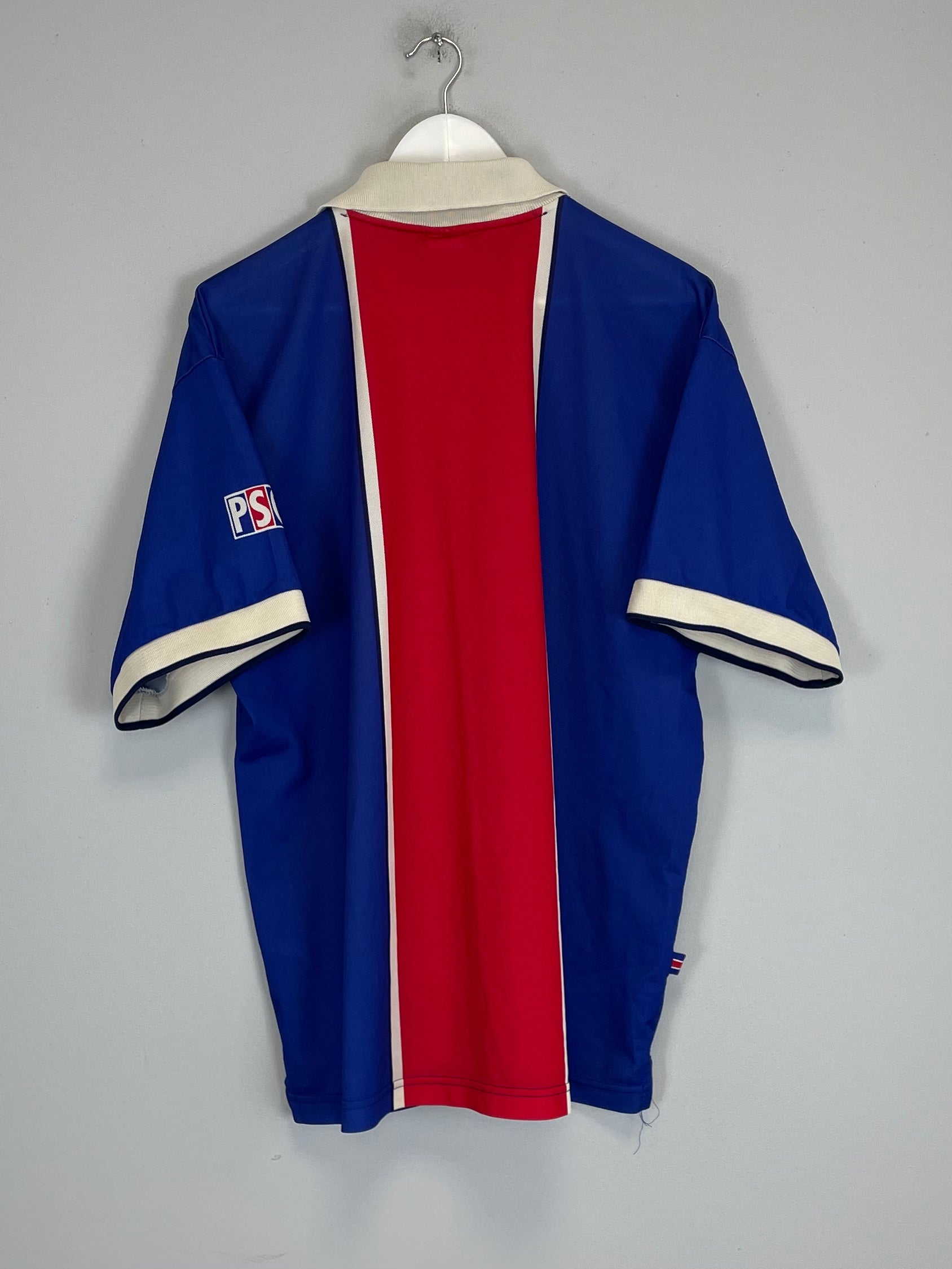 Shop 1997/98 PSG HOME SHIRT (XL) NIKE, classic football shirts, vintage football shirts & retro soccer jerseys at Cult Kits