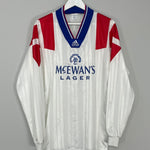 Shop 1992/94 RANGERS *PLAYER ISSUE* L/S AWAY SHIRT (XL) ADIDAS, classic football shirts, vintage football shirts & retro soccer jerseys at Cult Kits