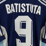 Shop 1998/99 ARGENTINA BATISTUTA #9 AWAY SHIRT (M) ADIDAS, classic football shirts, vintage football shirts & retro soccer jerseys at Cult Kits