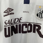 Shop 1998/99 SANTOS #10 HOME SHIRT (M) UMBRO, classic football shirts, vintage football shirts & retro soccer jerseys at Cult Kits