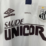 Shop 1998/99 SANTOS #10 HOME SHIRT (M) UMBRO, classic football shirts, vintage football shirts & retro soccer jerseys at Cult Kits
