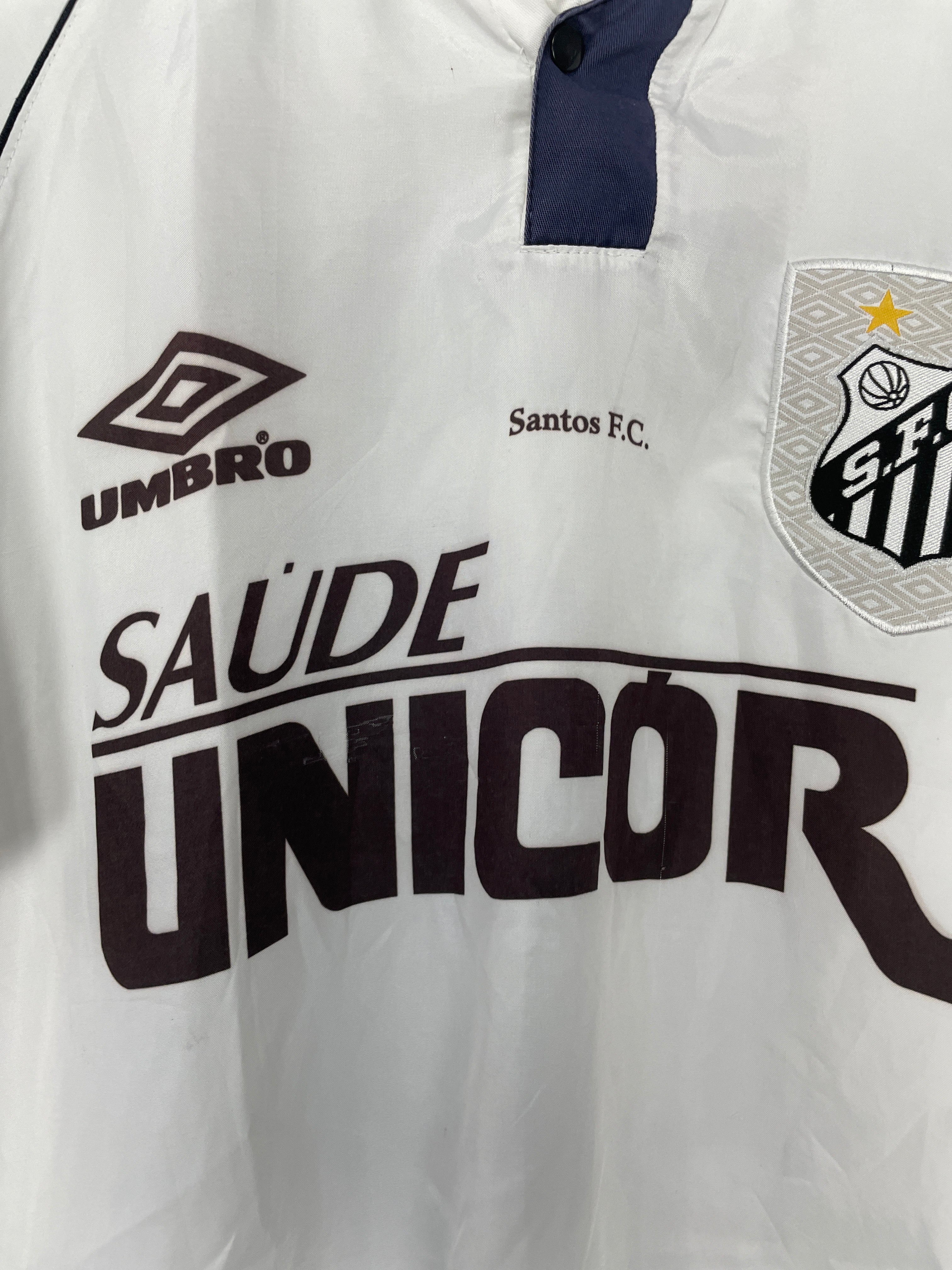 Shop 1998/99 SANTOS #10 HOME SHIRT (M) UMBRO, classic football shirts, vintage football shirts & retro soccer jerseys at Cult Kits