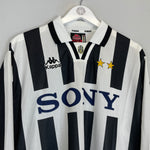 Shop 1995/97 JUVENTUS L/S HOME SHIRT (XL) KAPPA, classic football shirts, vintage football shirts & retro soccer jerseys at Cult Kits