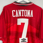 Shop 1994/96 MANCHESTER UNITED CANTONA #7 HOME SHIRT (XL) UMBRO, classic football shirts, vintage football shirts & retro soccer jerseys at Cult Kits