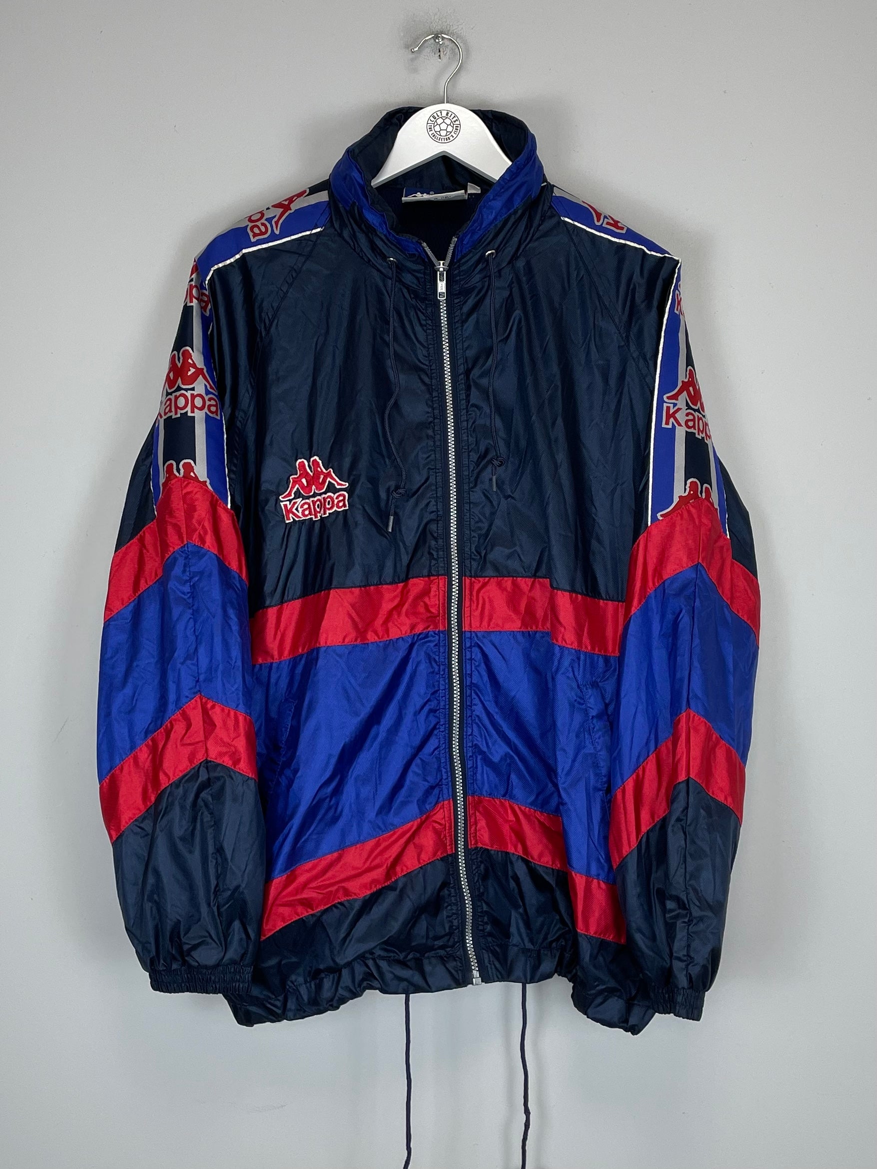 Shop 1995/97 BARCELONA TRACK JACKET (XL) KAPPA, classic football shirts, vintage football shirts & retro soccer jerseys at Cult Kits