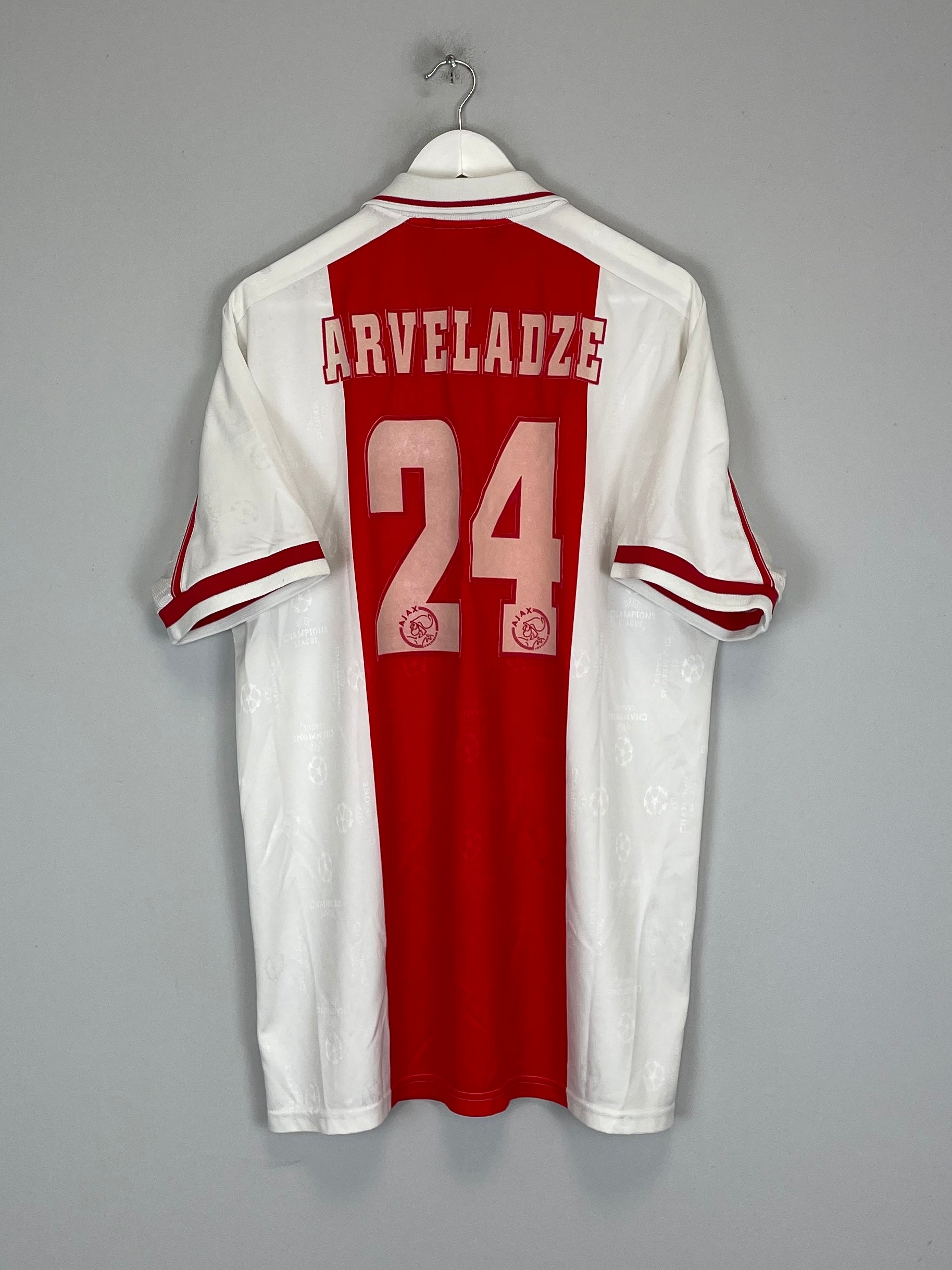 Shop 1996/97 AJAX ARVELADZE #24 SPECIAL C/L HOME SHIRT (XL) UMBRO, classic football shirts, vintage football shirts & retro soccer jerseys at Cult Kits