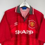 Shop 1994/96 MANCHESTER UNITED CANTONA #7 HOME SHIRT (XL) UMBRO, classic football shirts, vintage football shirts & retro soccer jerseys at Cult Kits