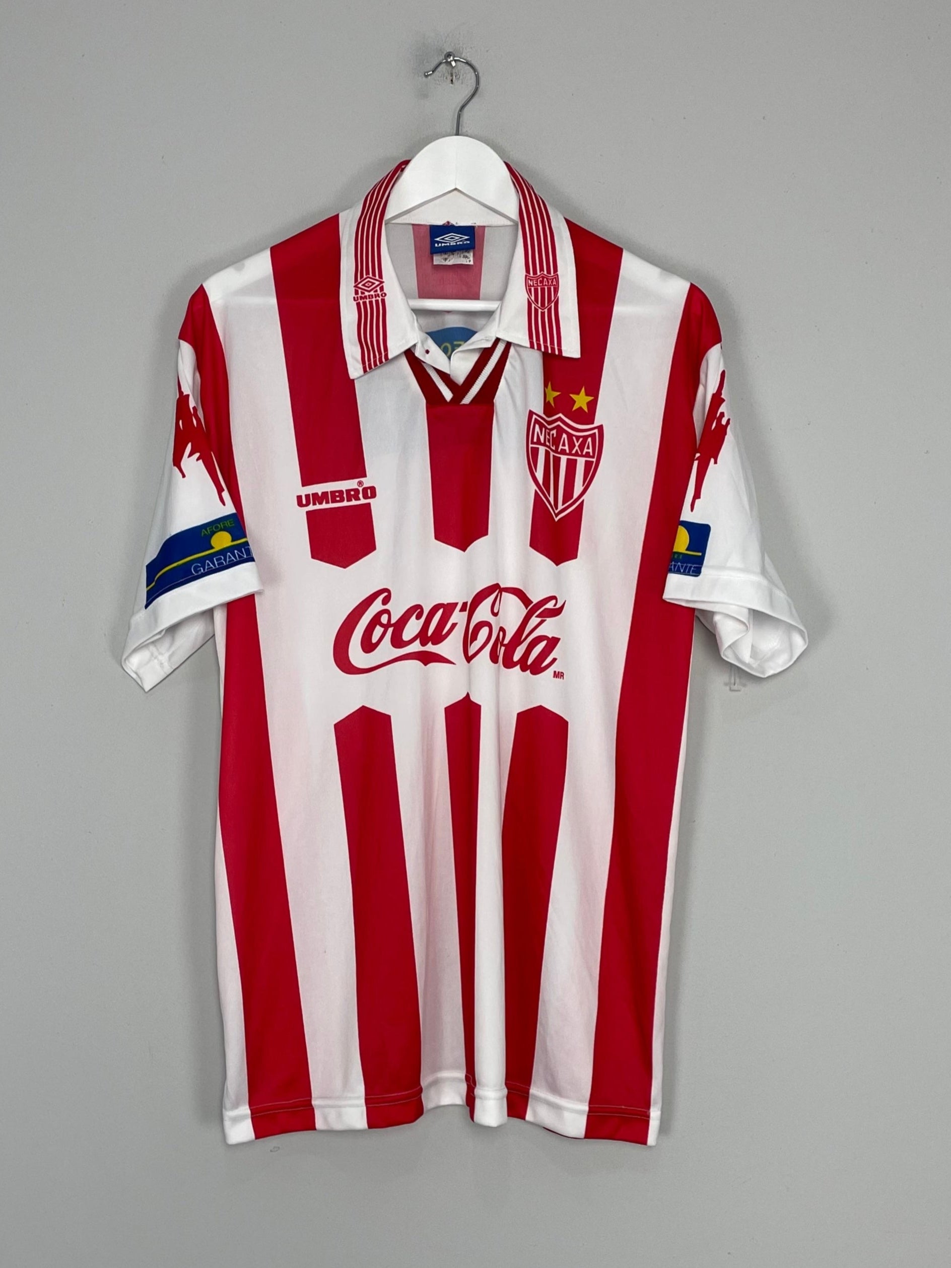 Shop 1998/99 NECAXA HOME SHIRT (XL) UMBRO, classic football shirts, vintage football shirts & retro soccer jerseys at Cult Kits