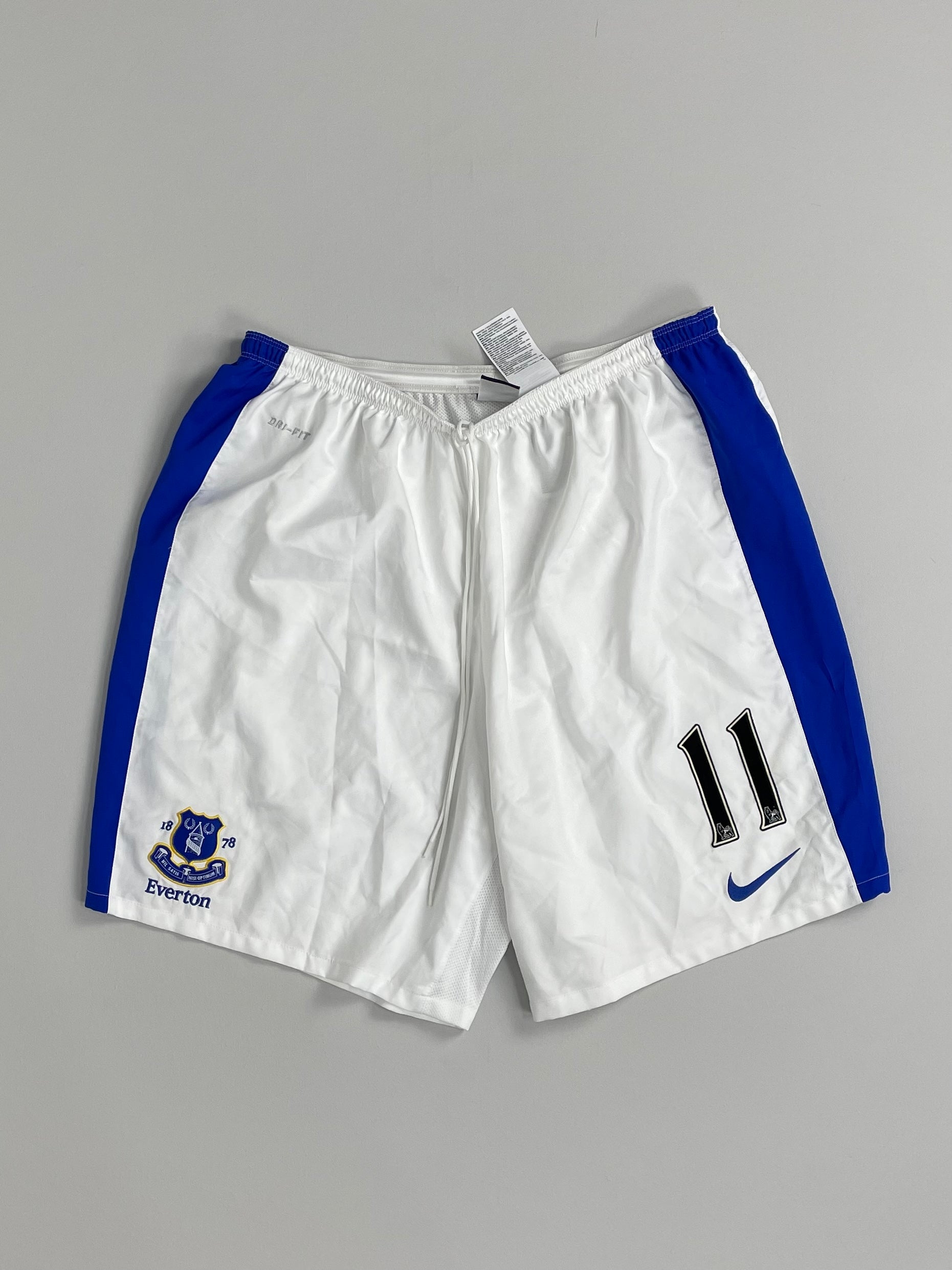 Shop 2013/14 EVERTON #11 HOME SHORTS (XXXL) NIKE, classic football shirts, vintage football shirts & retro soccer jerseys at Cult Kits