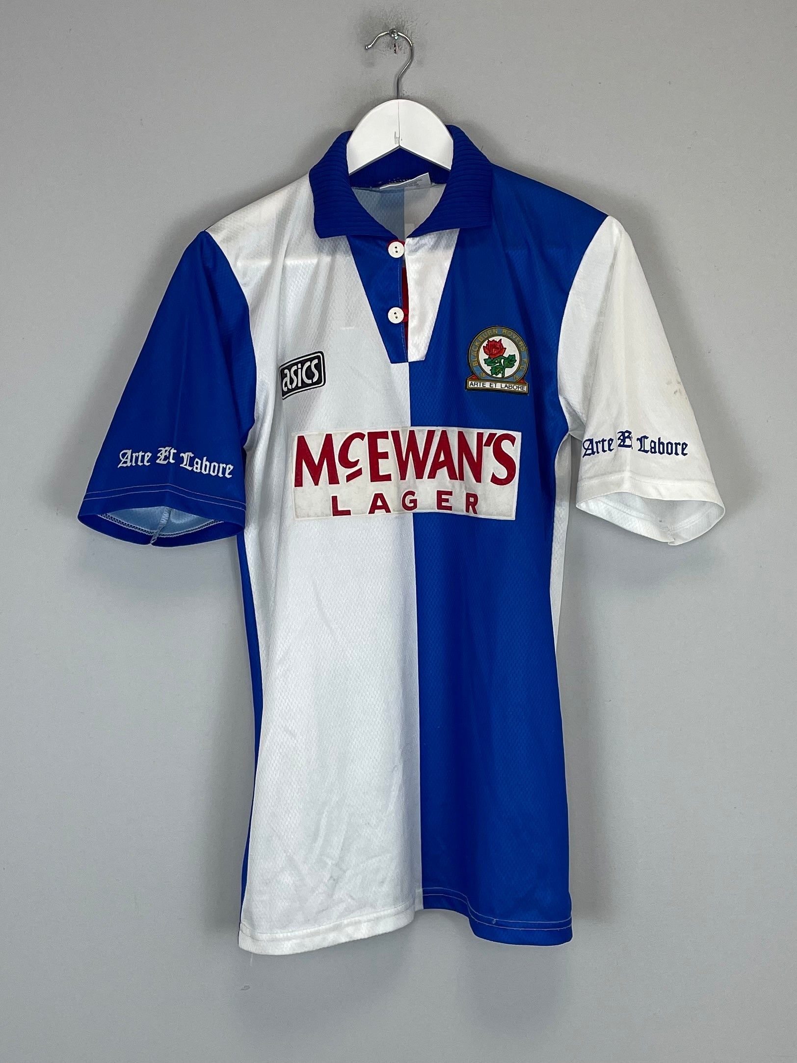 Shop 1994/96 BLACKBURN ROVERS SHEARER #9 HOME SHIRT (S) ASICS, classic football shirts, vintage football shirts & retro soccer jerseys at Cult Kits