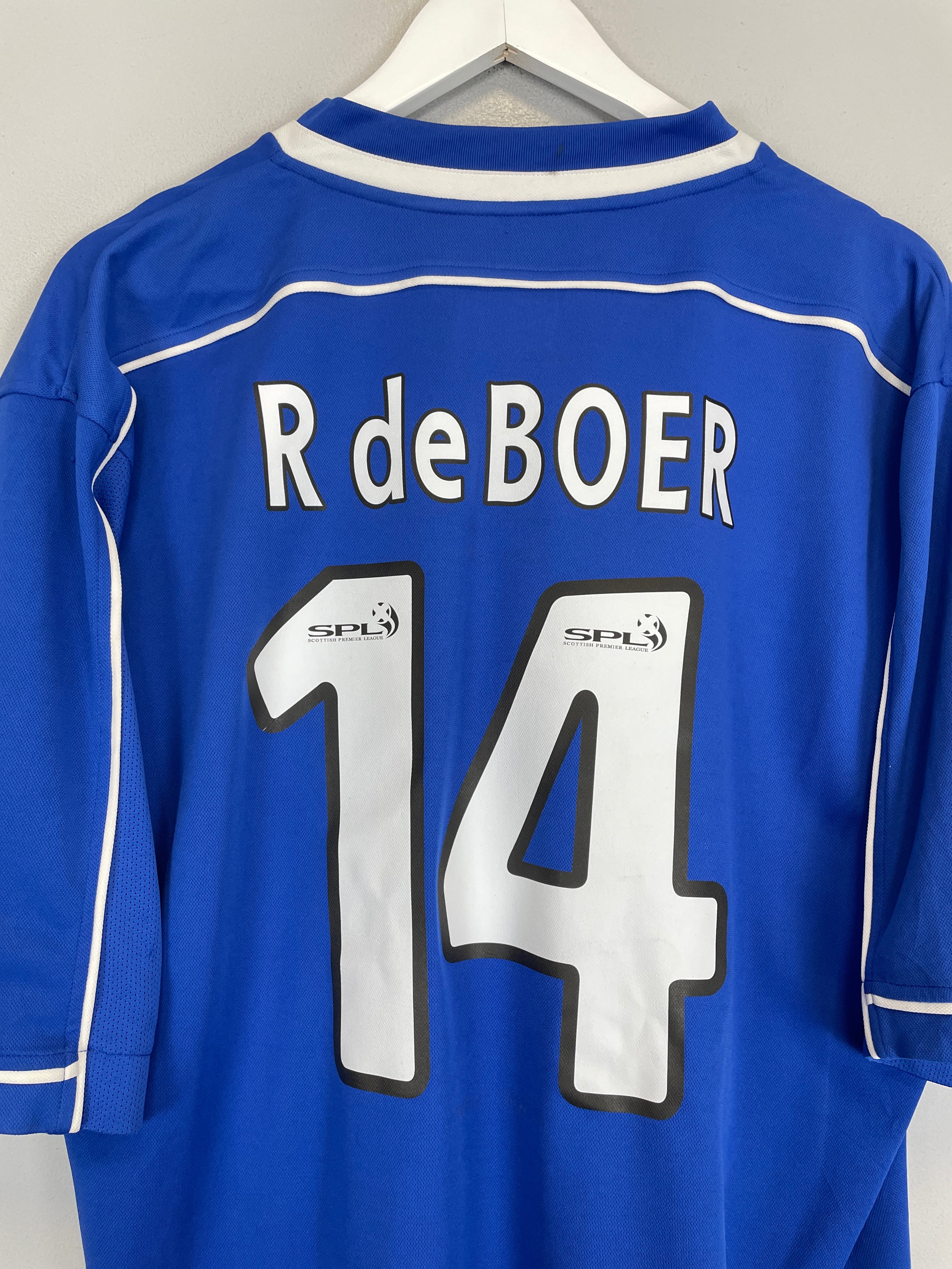 Shop 1999/01 RANGERS R DE BOER #14 HOME SHIRT (XL) NIKE, classic football shirts, vintage football shirts & retro soccer jerseys at Cult Kits